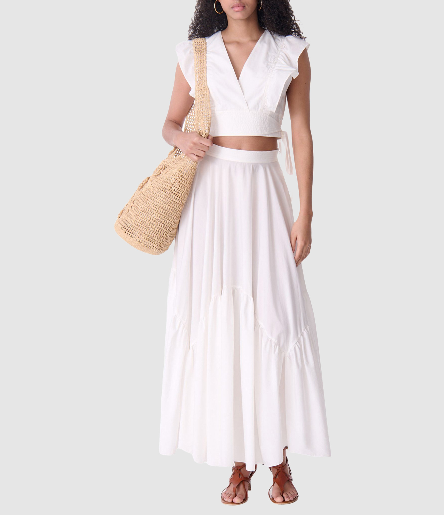 Astree Long Skirt, Ecru