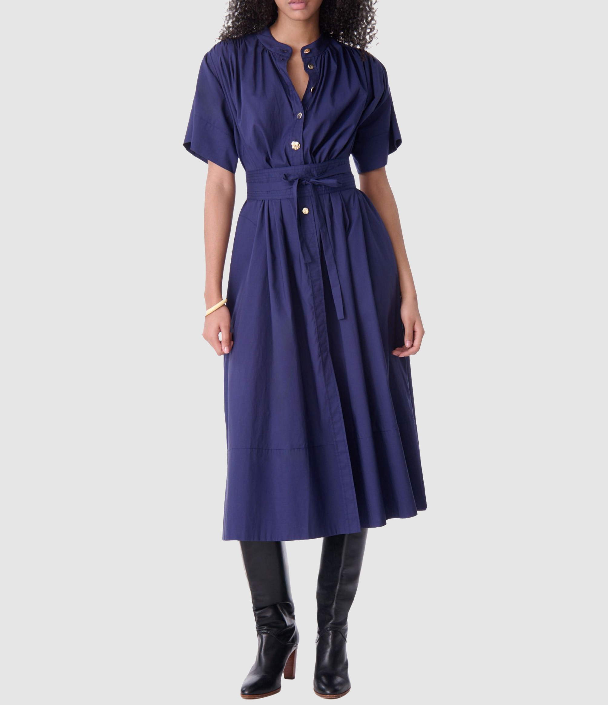 Ezola Mid-Length Dress in Ink
