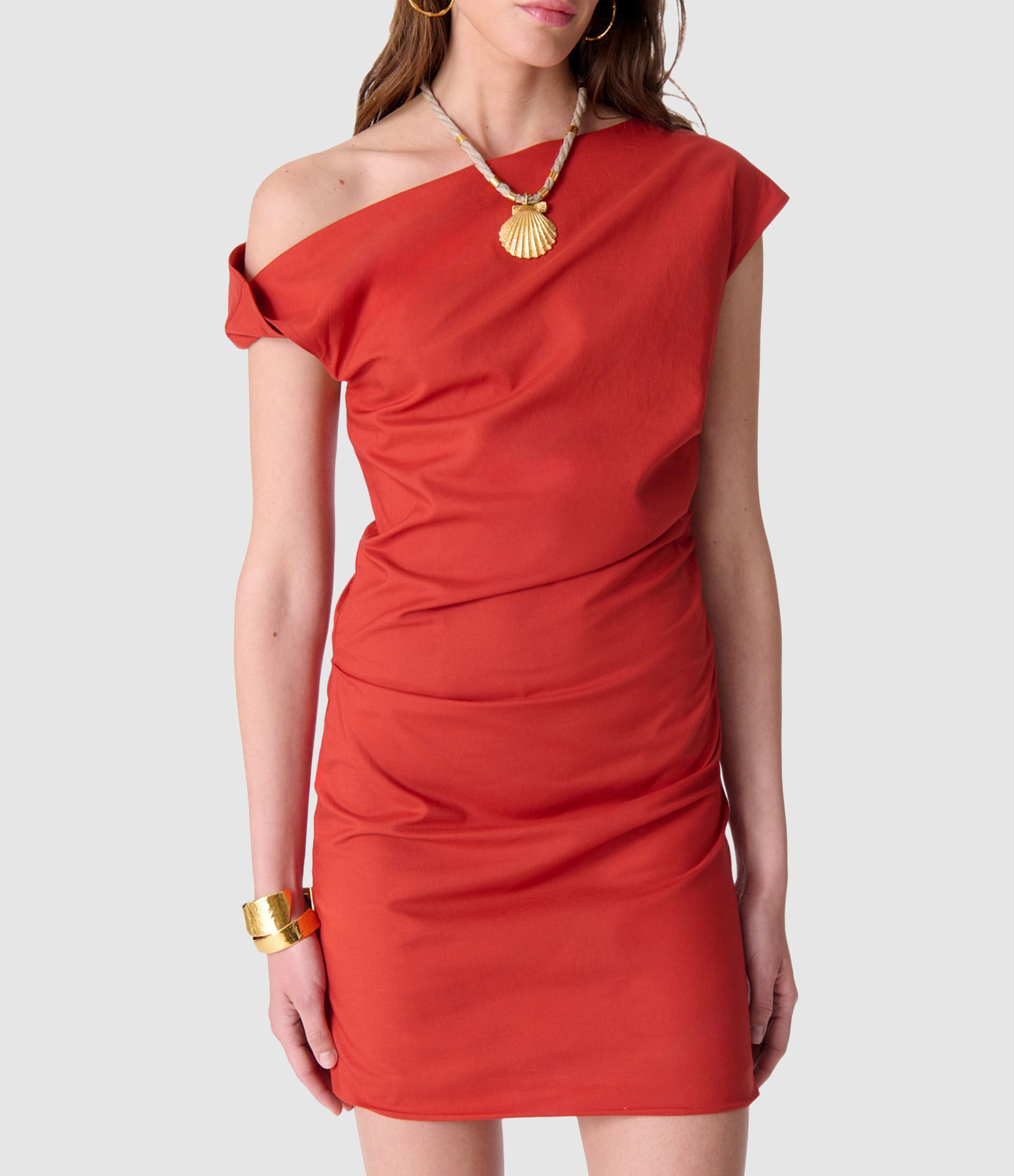 Eleysa Short Dress in Brick, Deià Capsule Collection