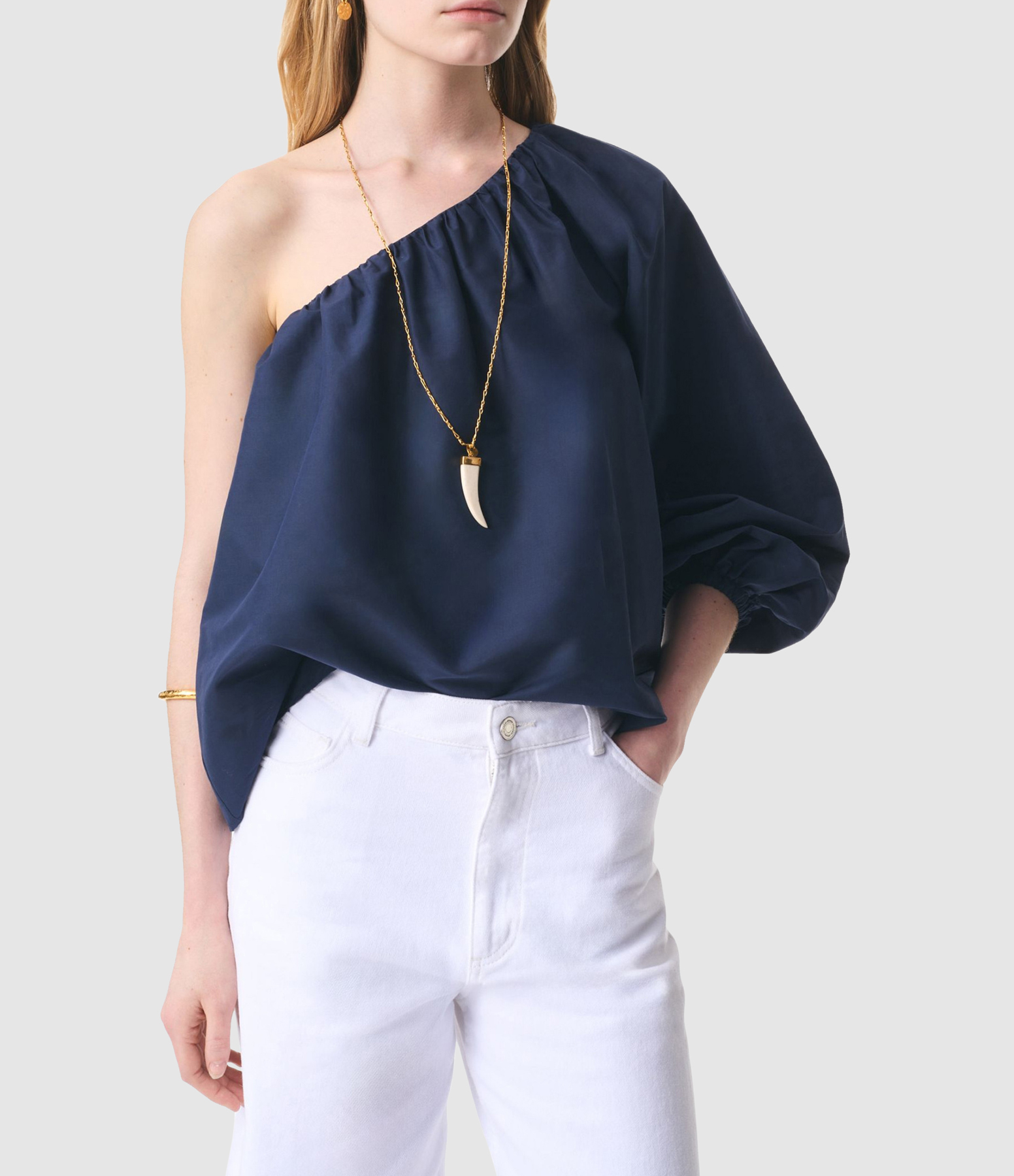 Glisa Navy Blouse