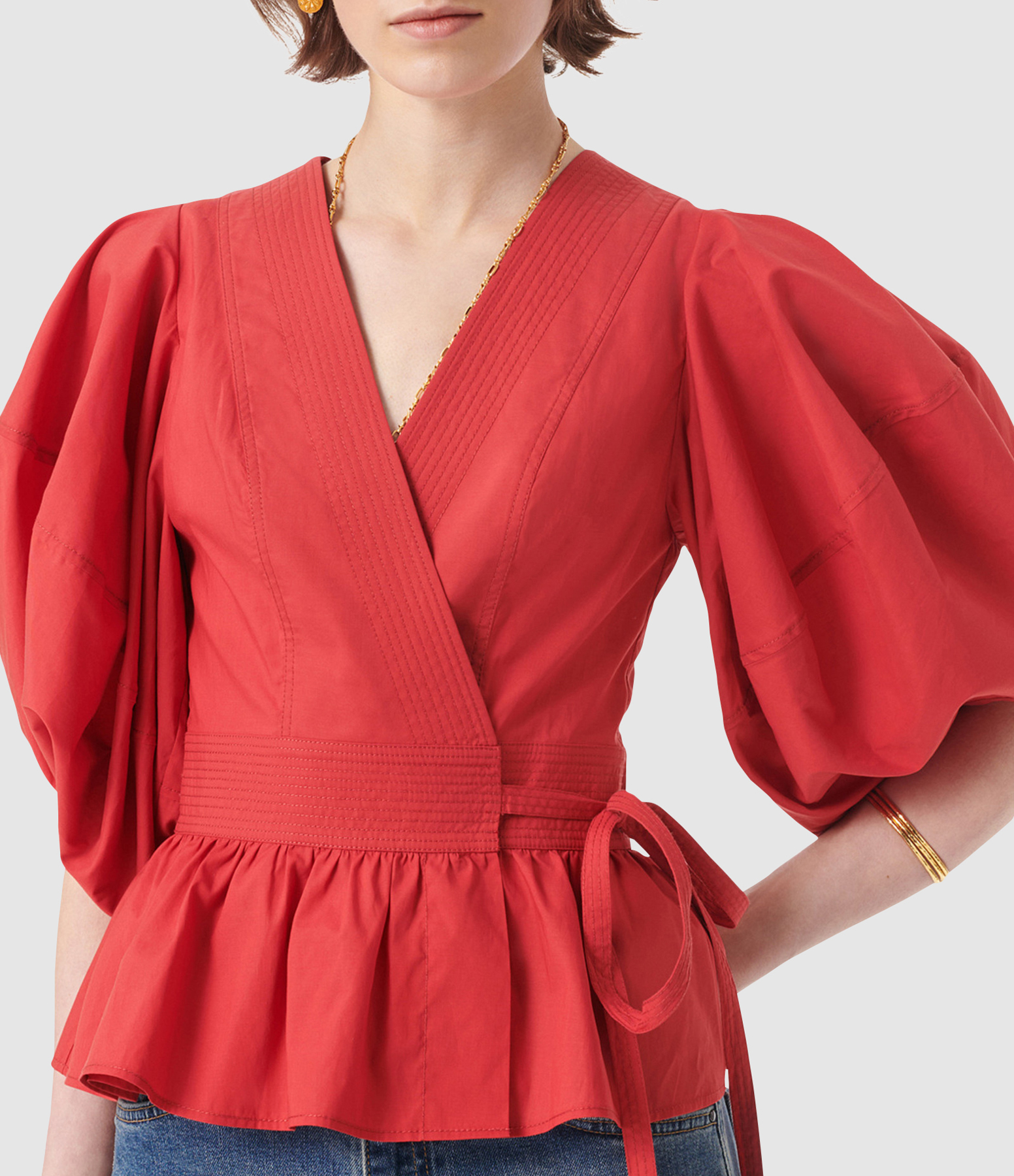 Red Gunner Blouse