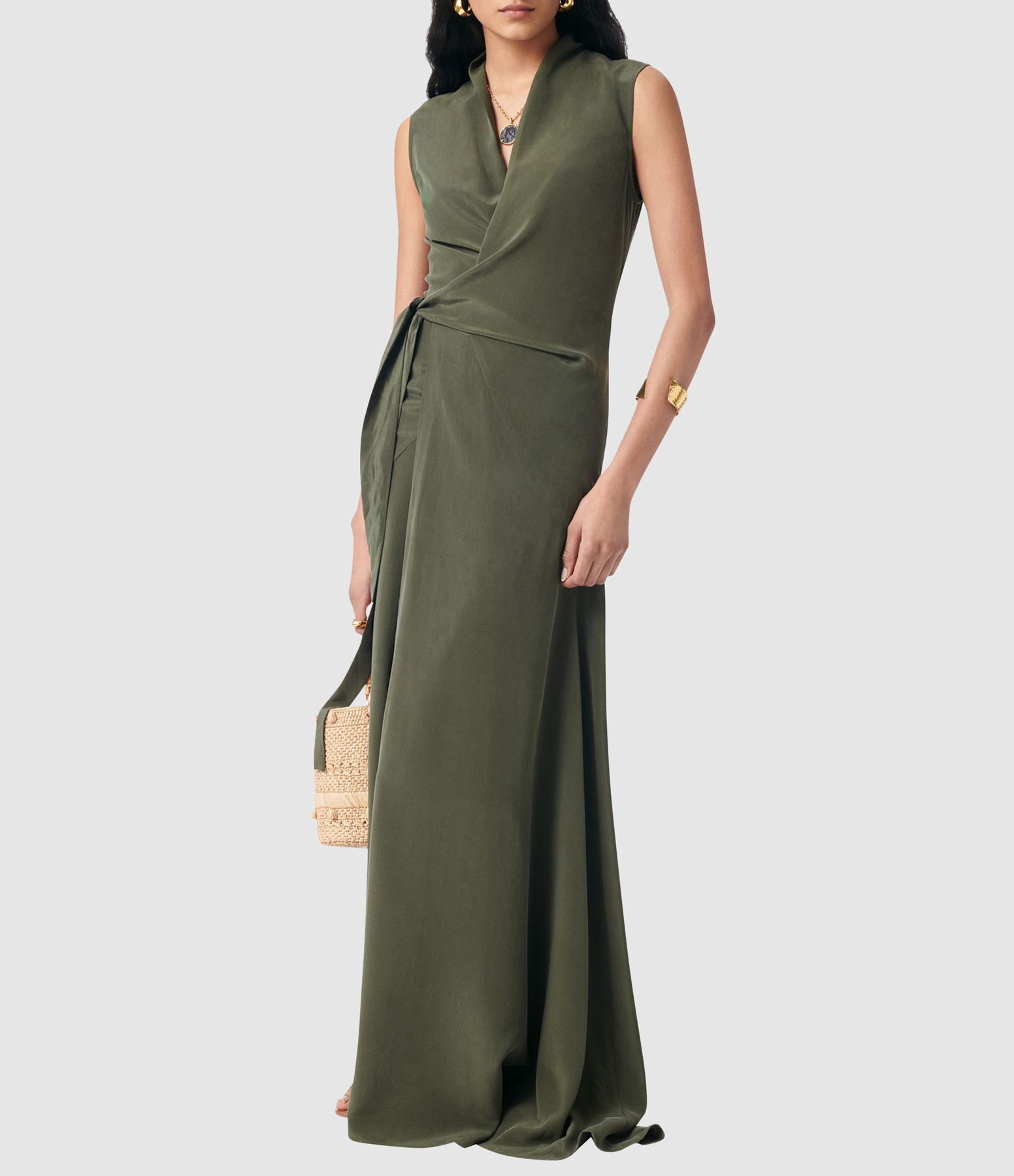 Faye Khaki Maxi Dress