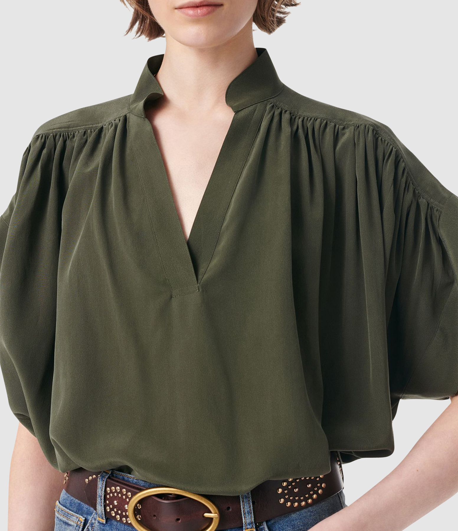 Cory Khaki Blouse