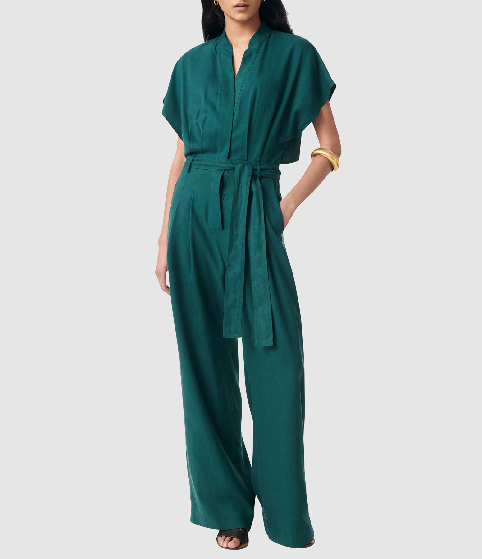 Aliocha Peacock Green Jumpsuit