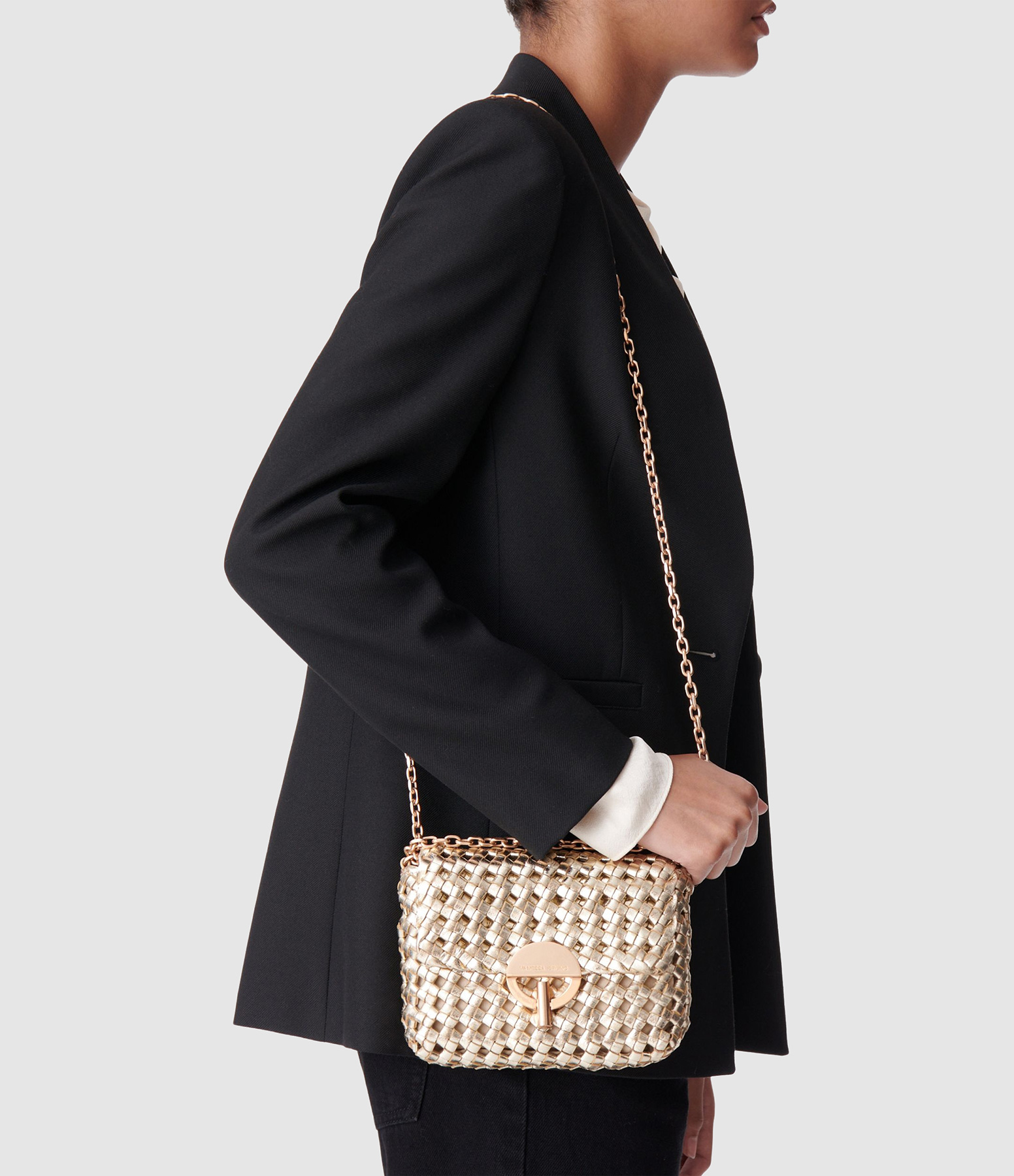Medium Gold Moon Bag