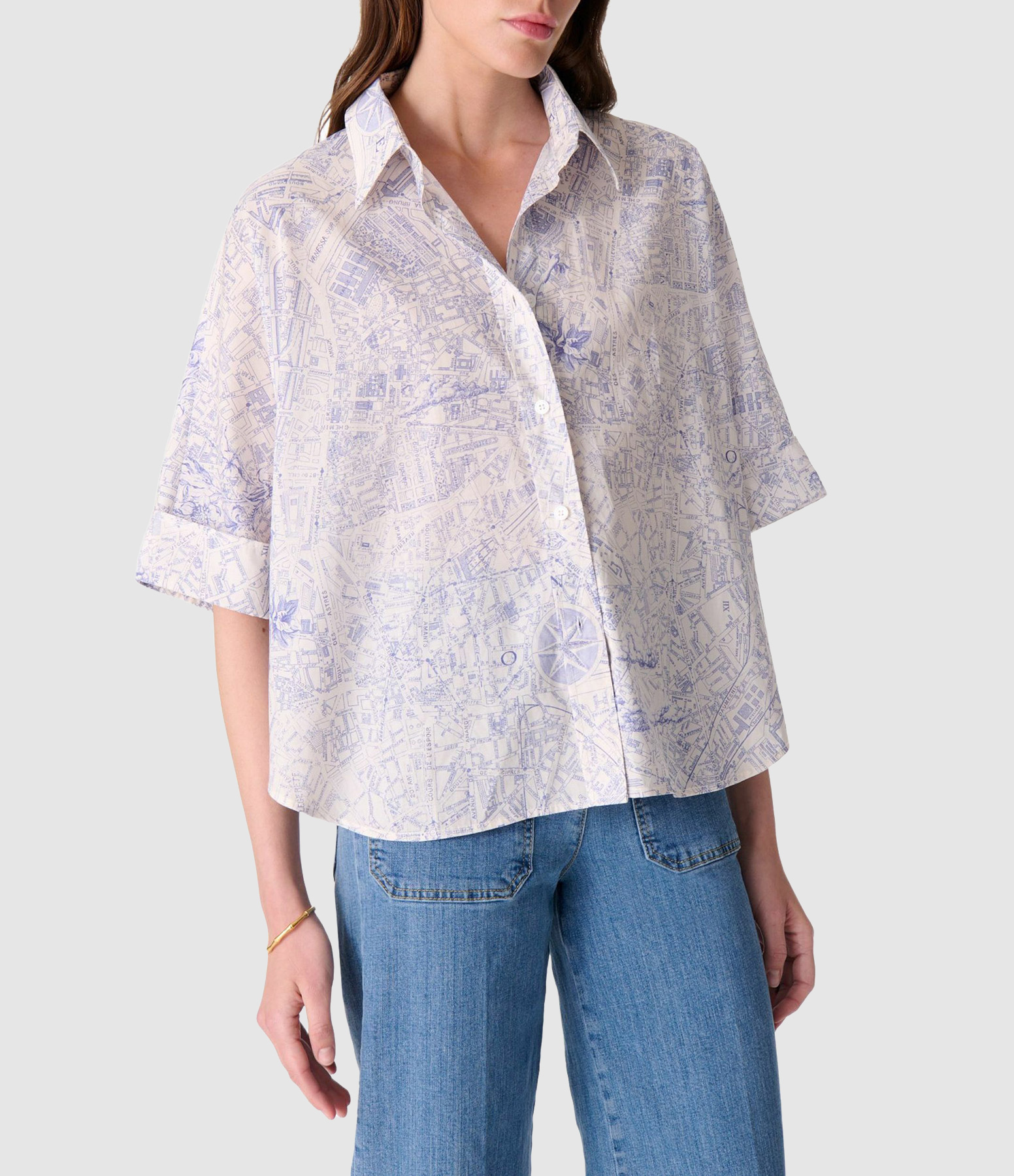 Bobby White and Blue Shirt