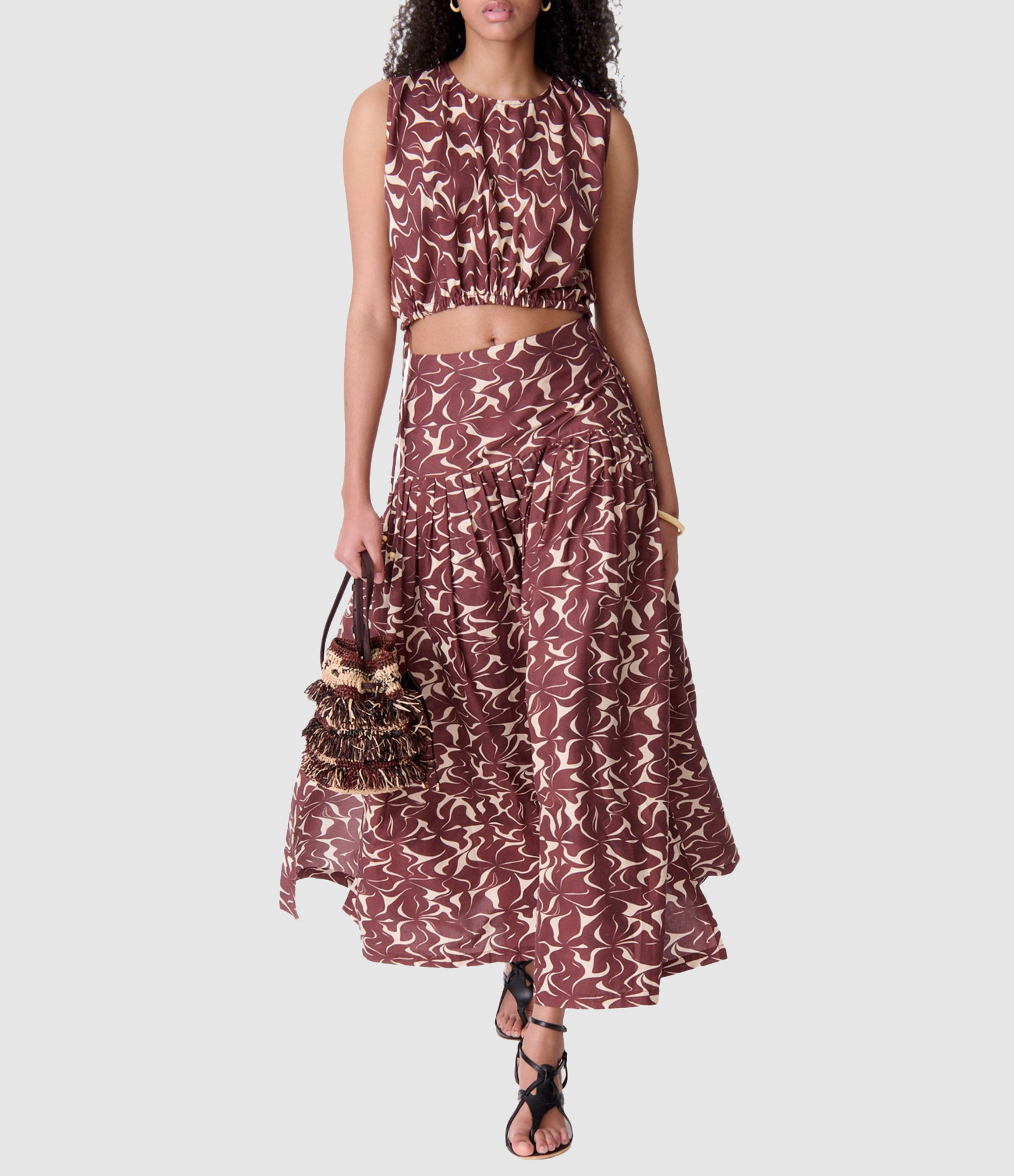 Elysee Long Skirt – Brown