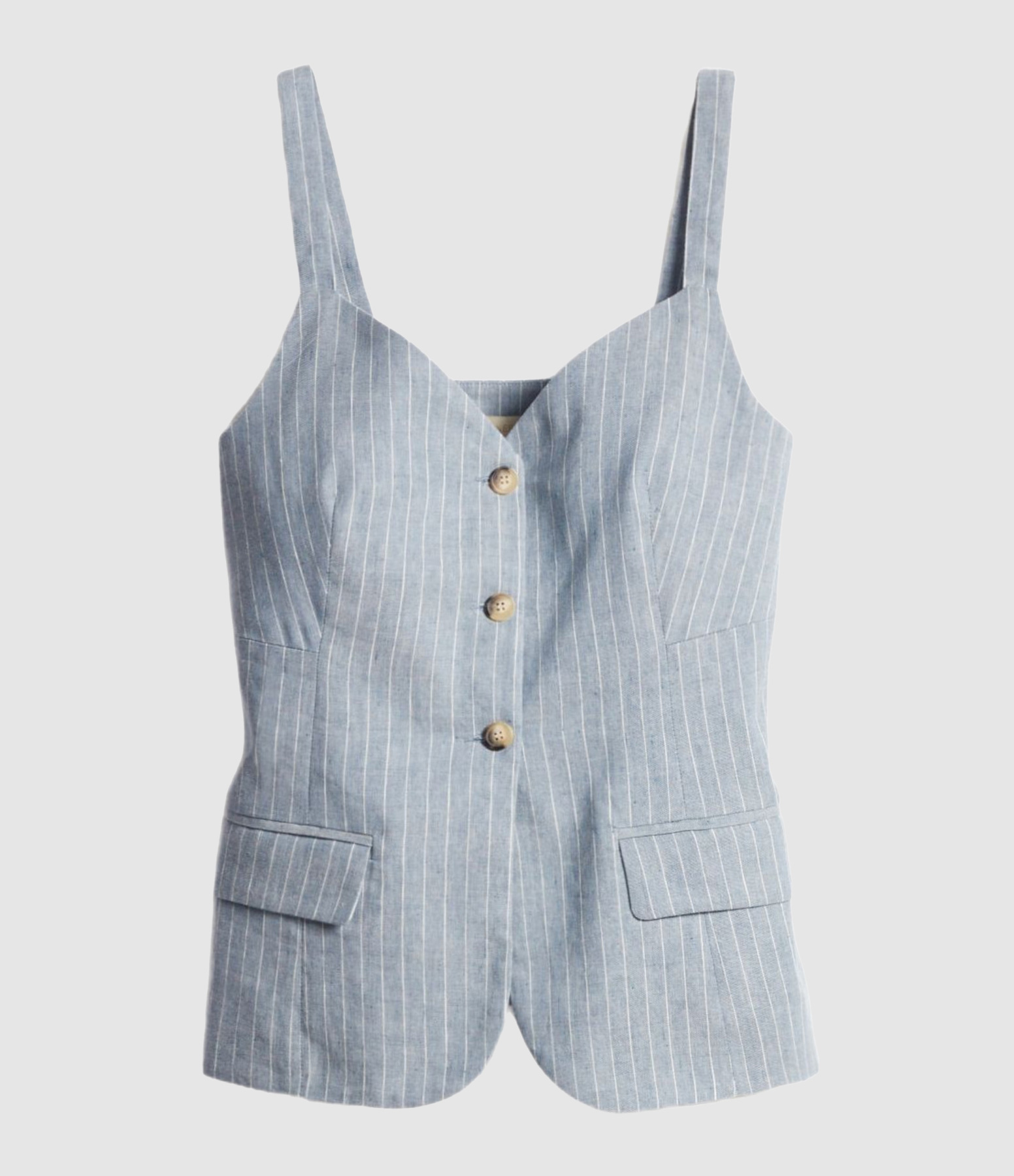 Elai White/Blue Top