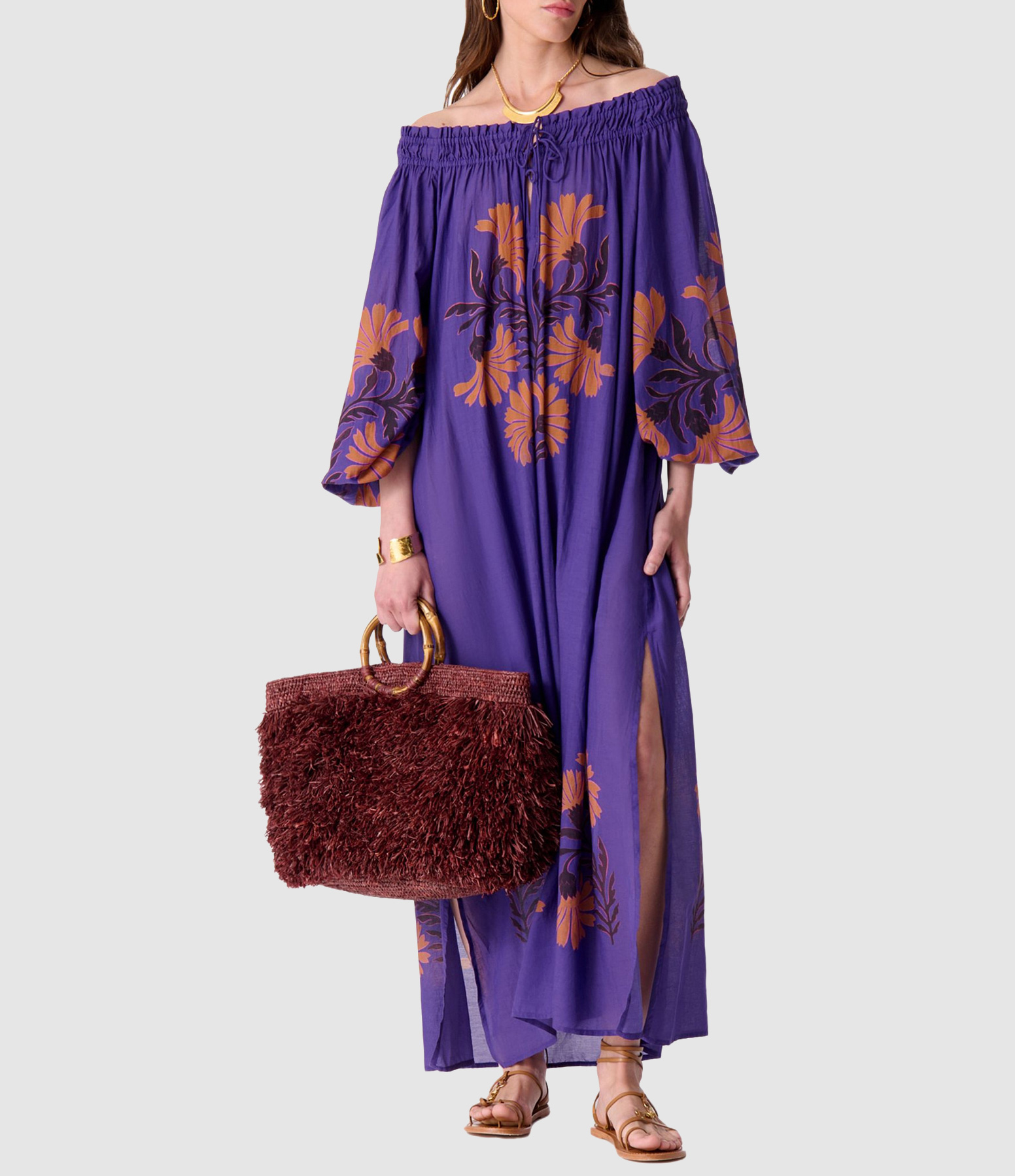 Emelda Long Dress in Purple, Deià Capsule Collection