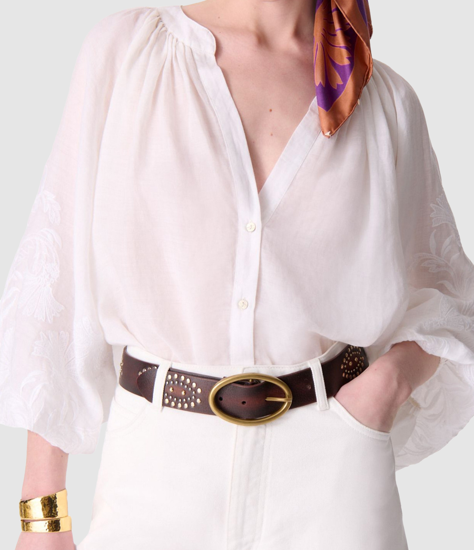 Edme Ecru Blouse, Deià Capsule Collection