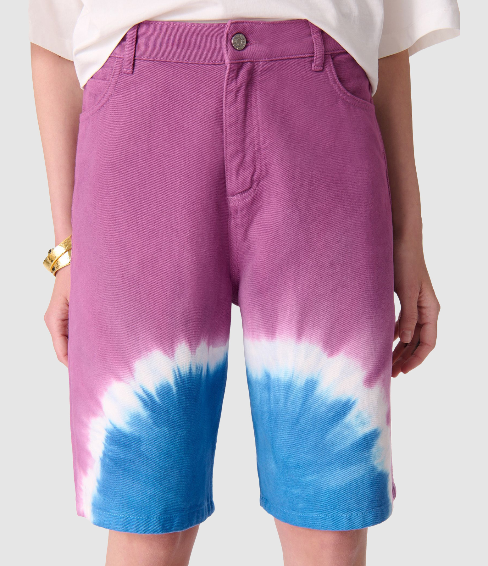 Elouan Multicoloured Blue Bermuda Shorts, Deià Capsule Collection