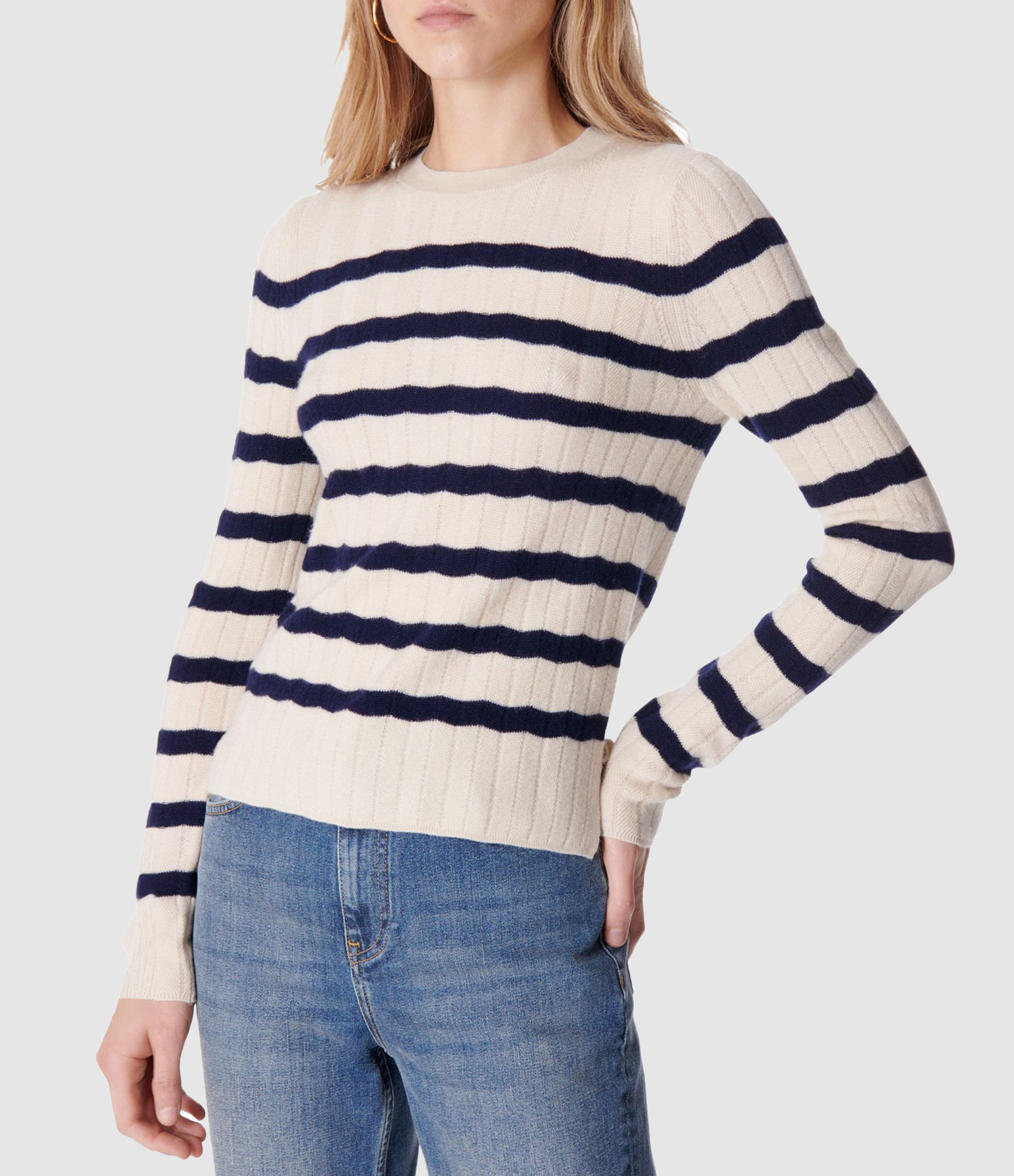 Estelle Marinière Jumper – Ecru and Navy