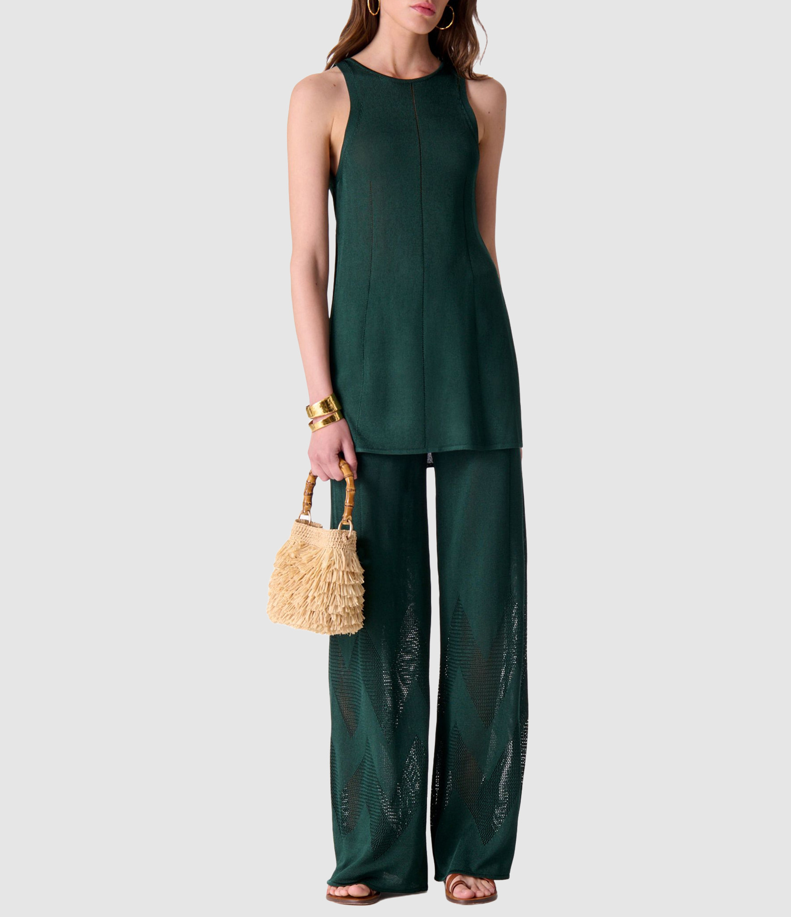 Ellon Trousers in Bottle Green, Deià Capsule Collection