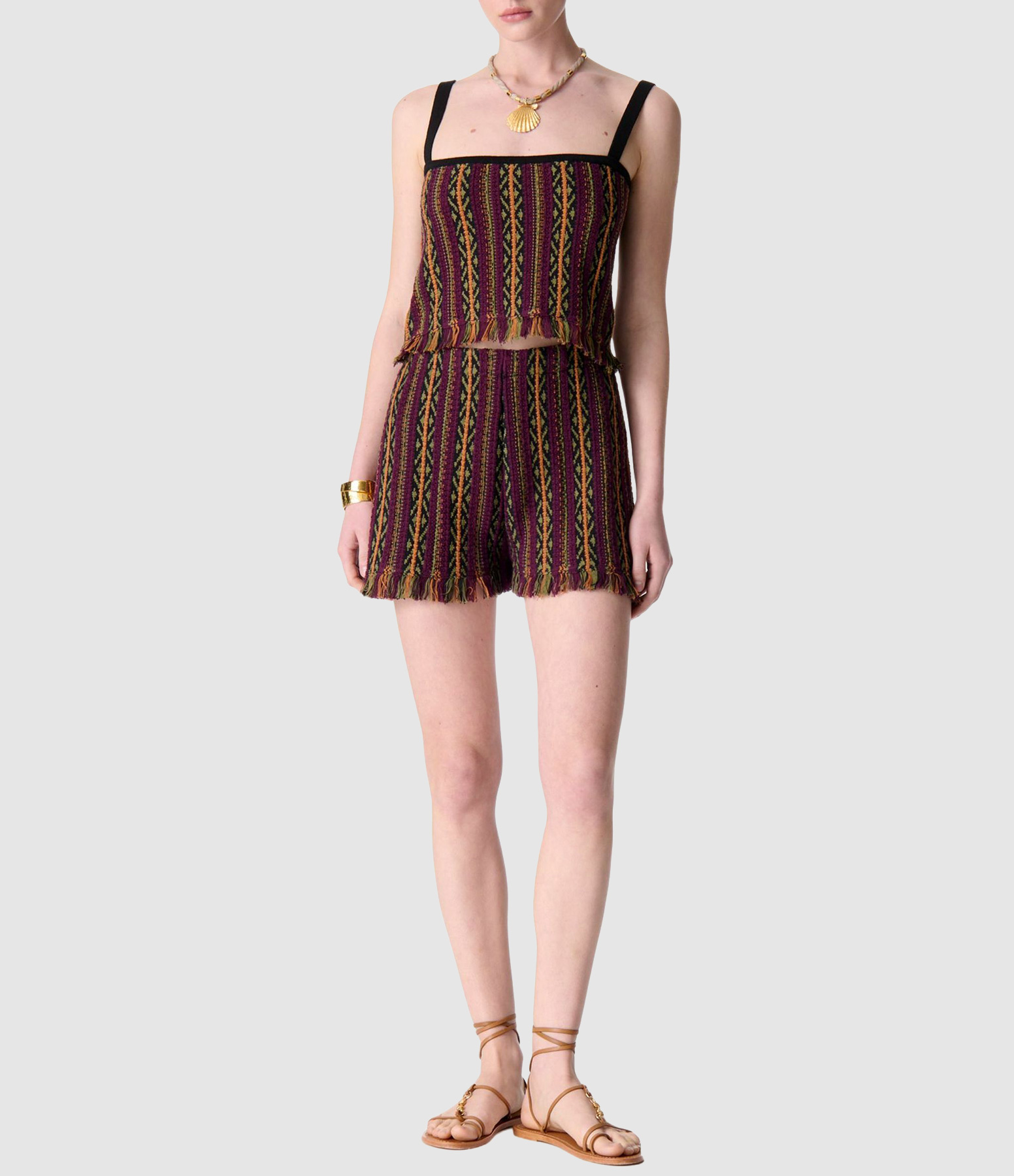 Estonia Cotton Shorts in Aubergine, Deià Capsule Collection