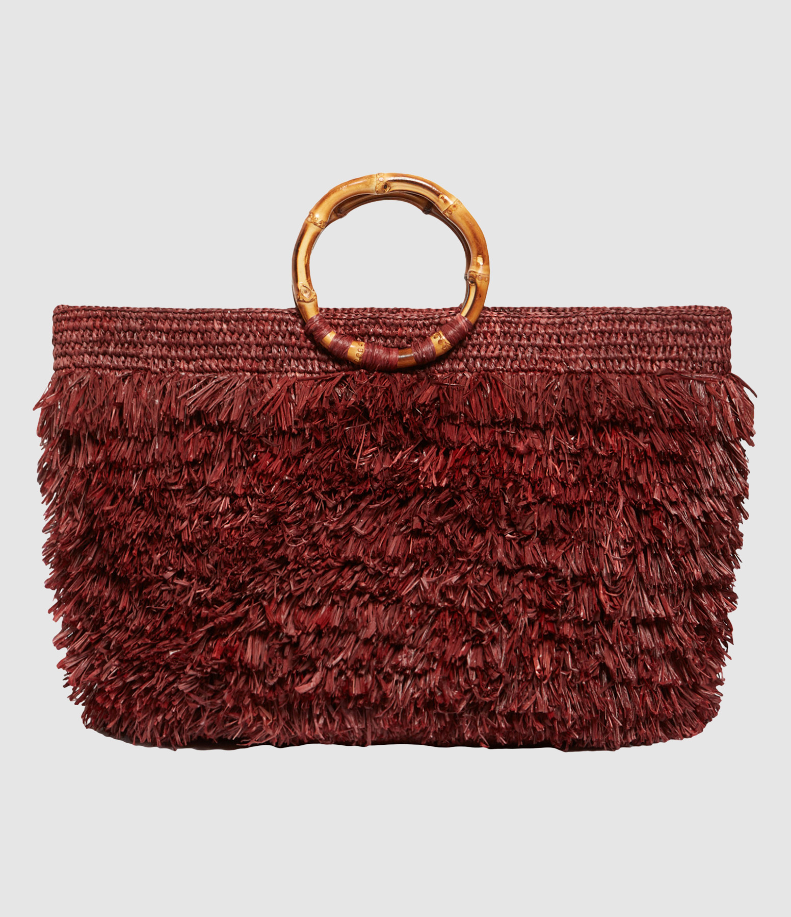 Bordeaux Raffia Basket, Deià Capsule