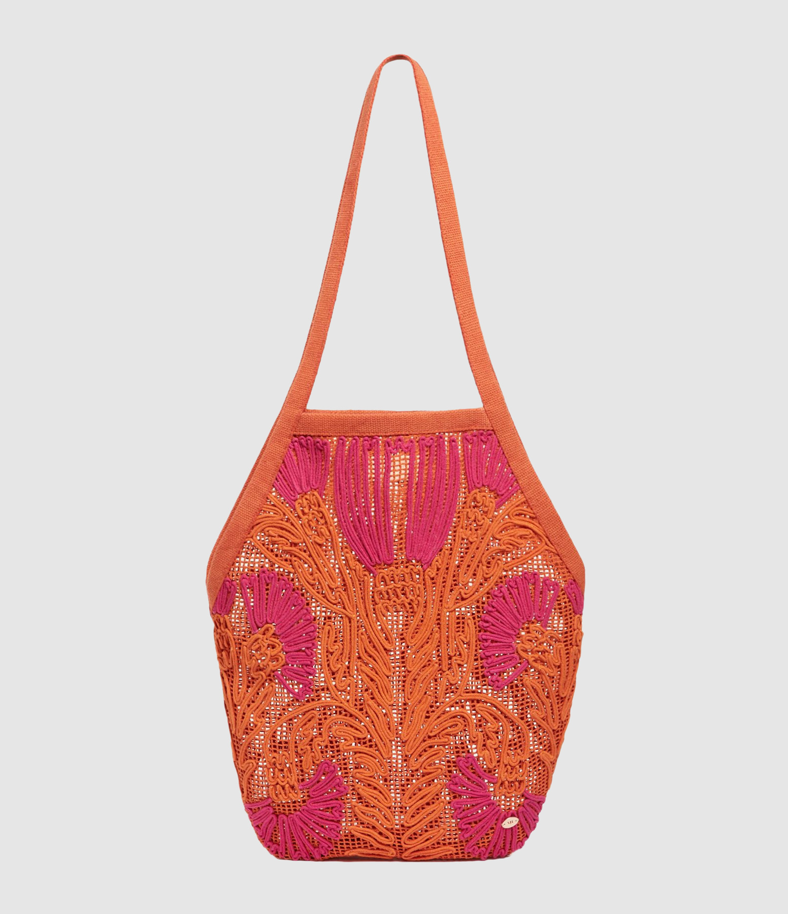 Multicoloured Orange Mesh Bag, Deià Capsule Collection