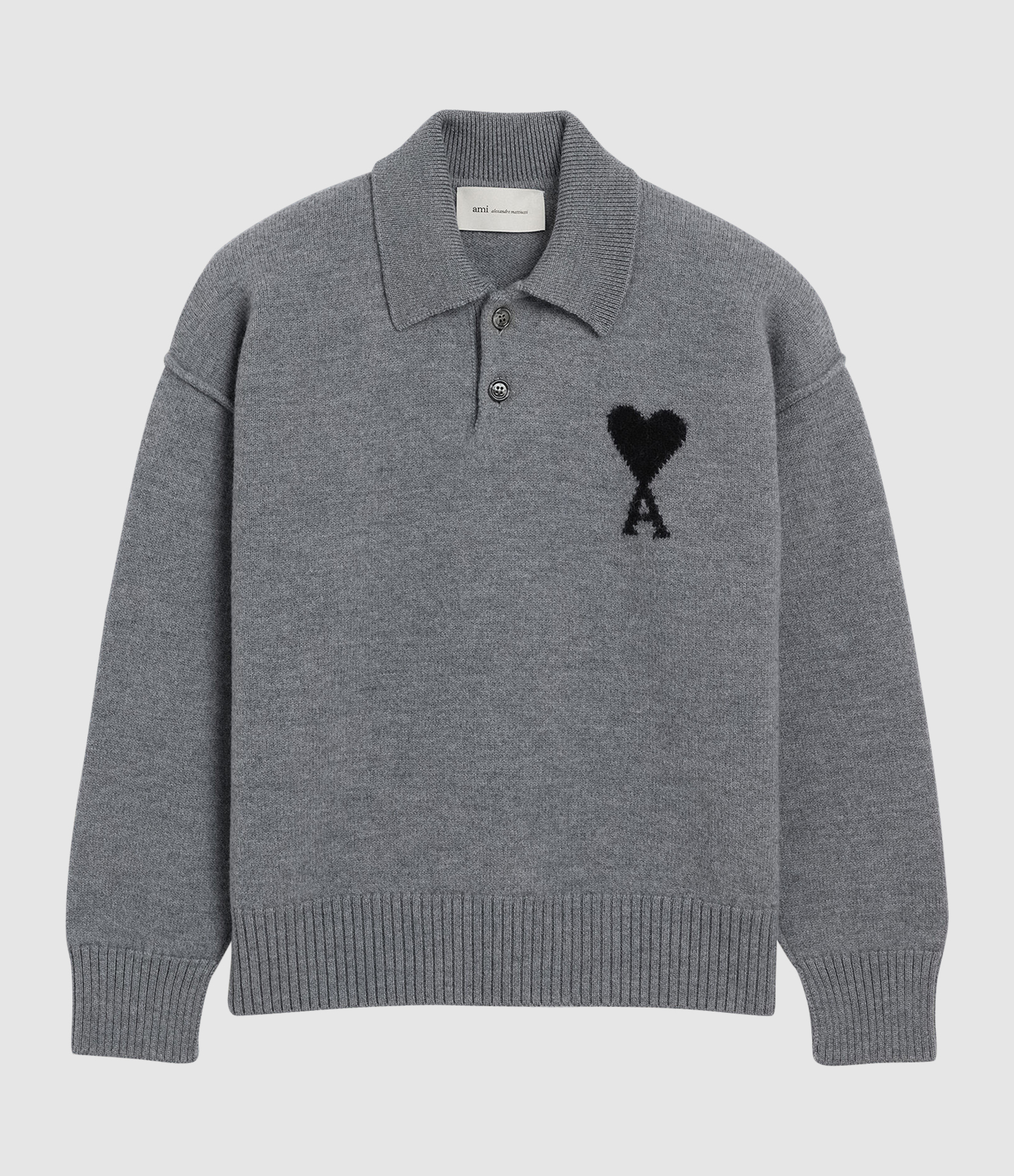 Ami De Coeur Polo Shirt – Ash Grey, Black China