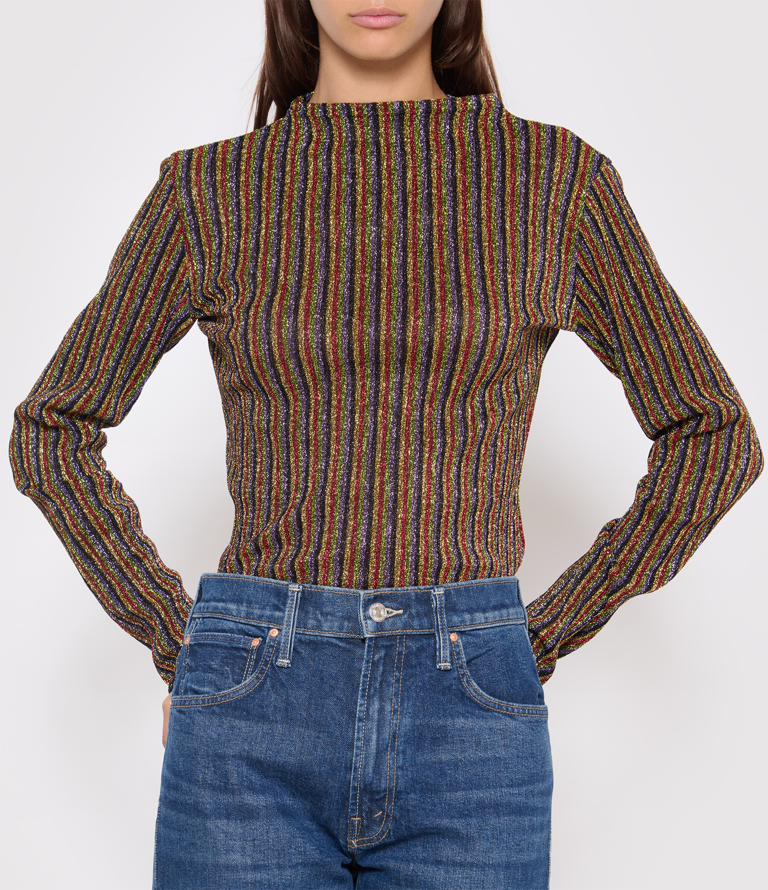 Top Vegas You Multicoloured Lurex Stripes