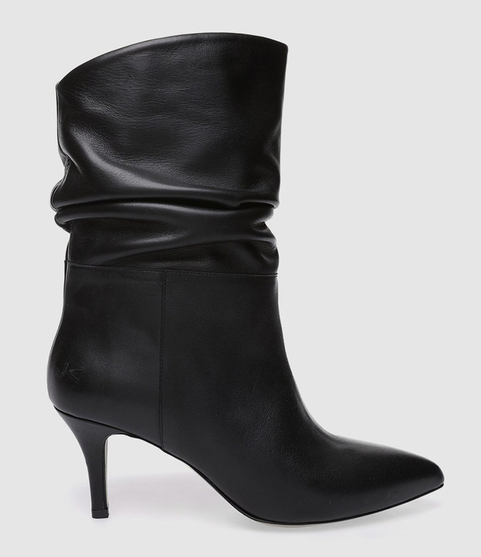 Badi 70 Anodised Black Leather Ankle Boots