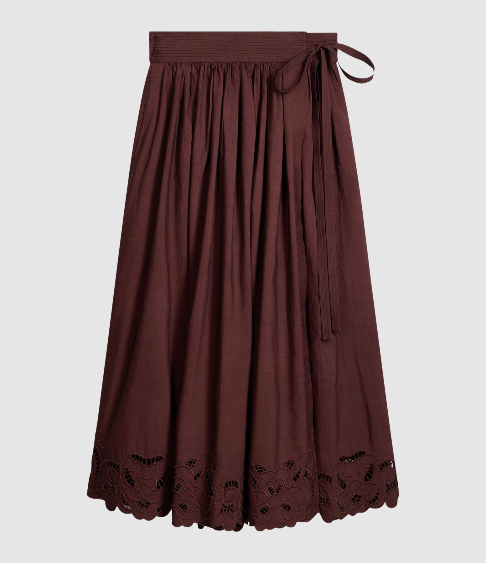 Guillaume Long Skirt in Chocolate Brown