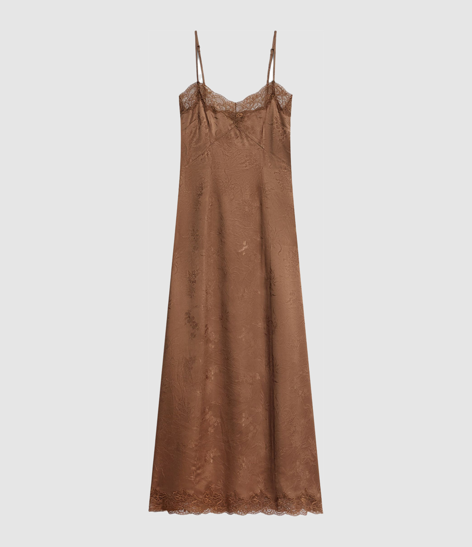 Long ‘Givre’ Dress in Icy Brown