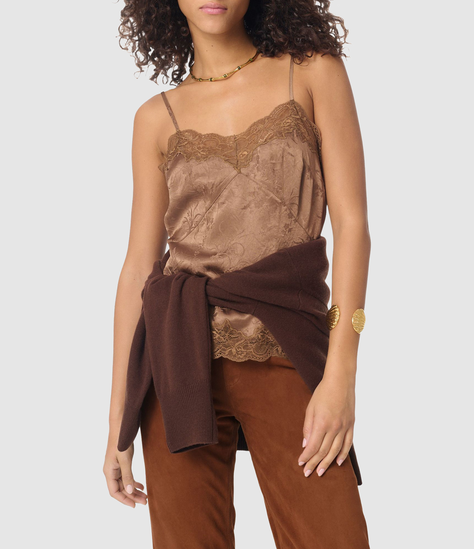 Glycine Camisole in Glace Brown