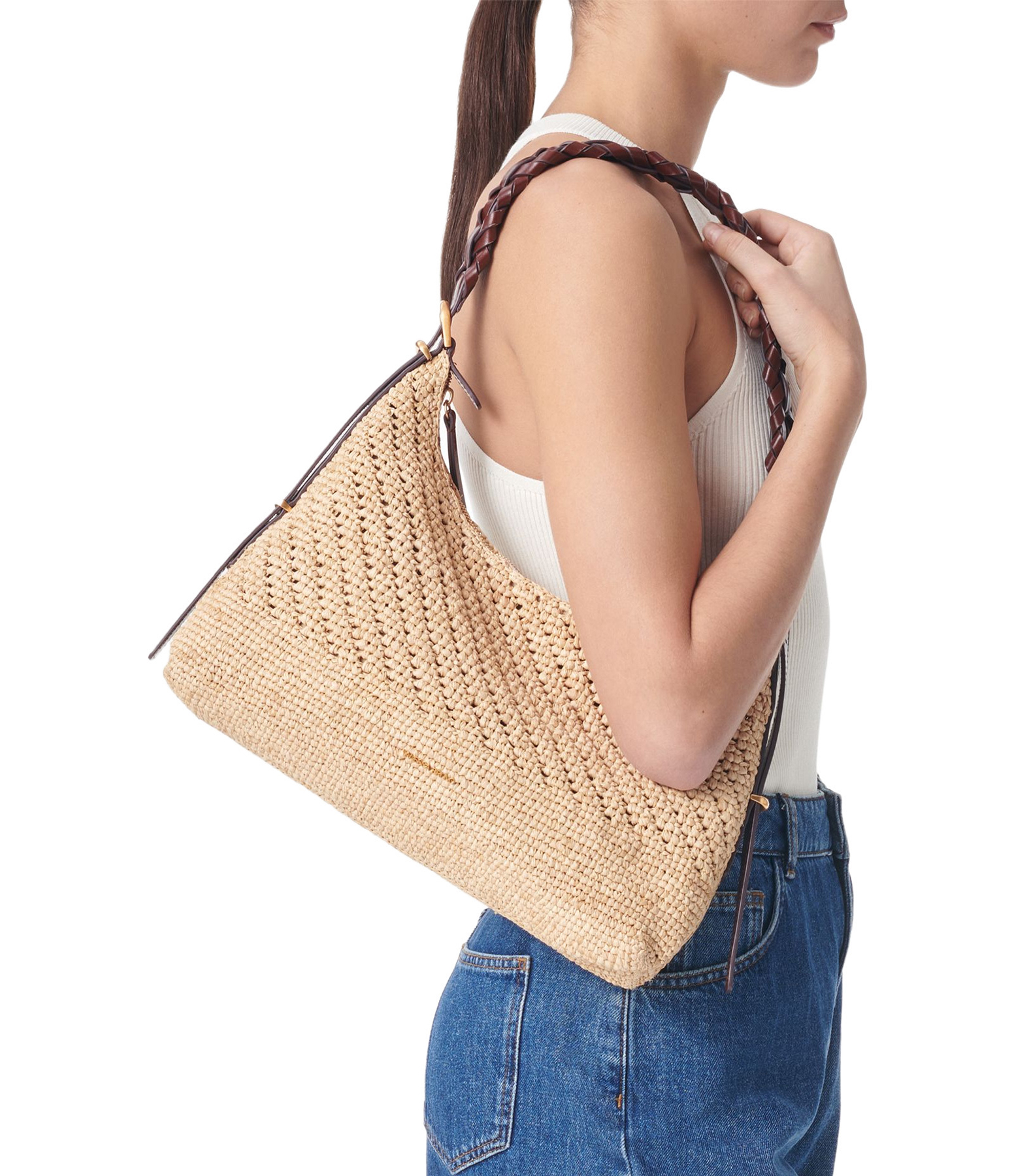 Jess PM Zip Bag in Natural