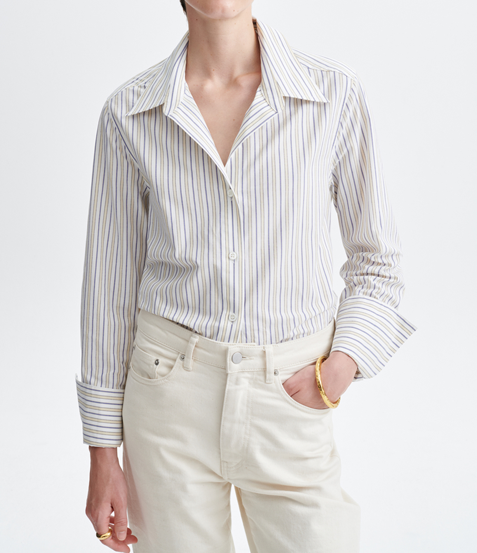 Esti Shirt – Ecru/Blue