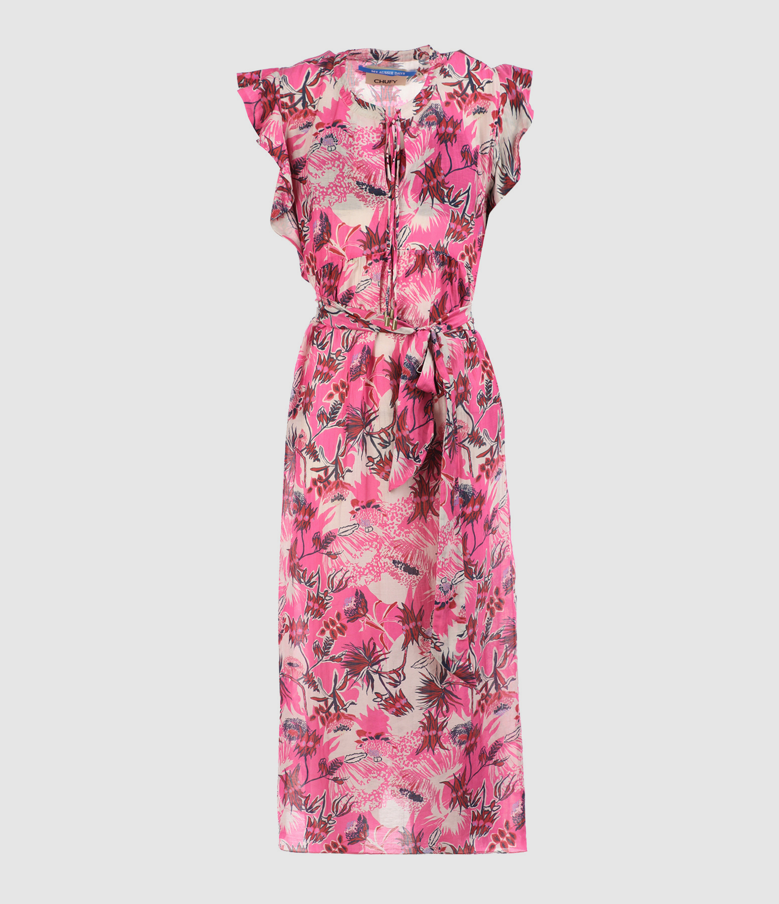 Addi Pink Cotton Maxi Dress