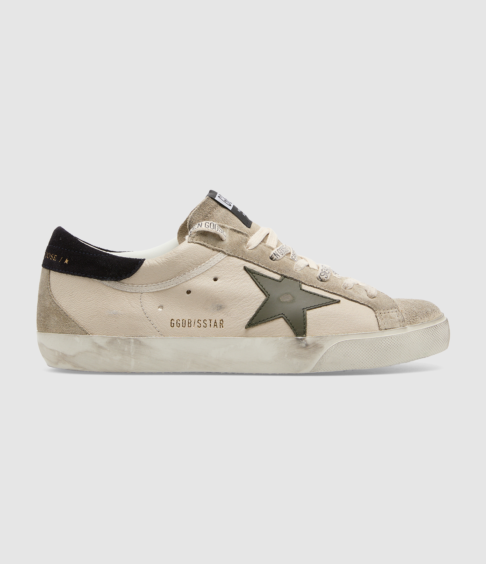 Men’s Super-Star Trainers in Cream, Grey, Olive Green and Dark Blue