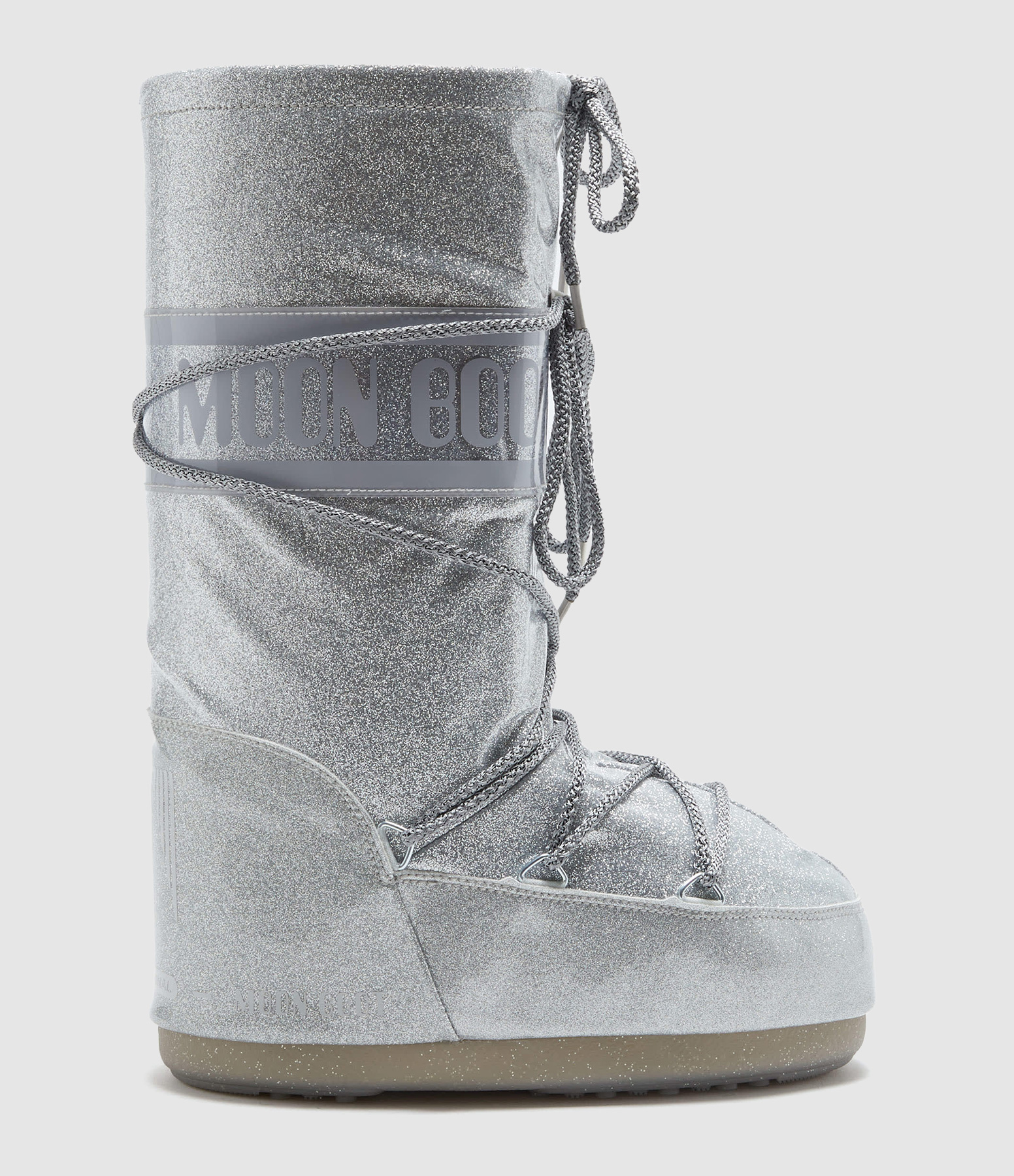 Moon Boot Icon Glitter Silver