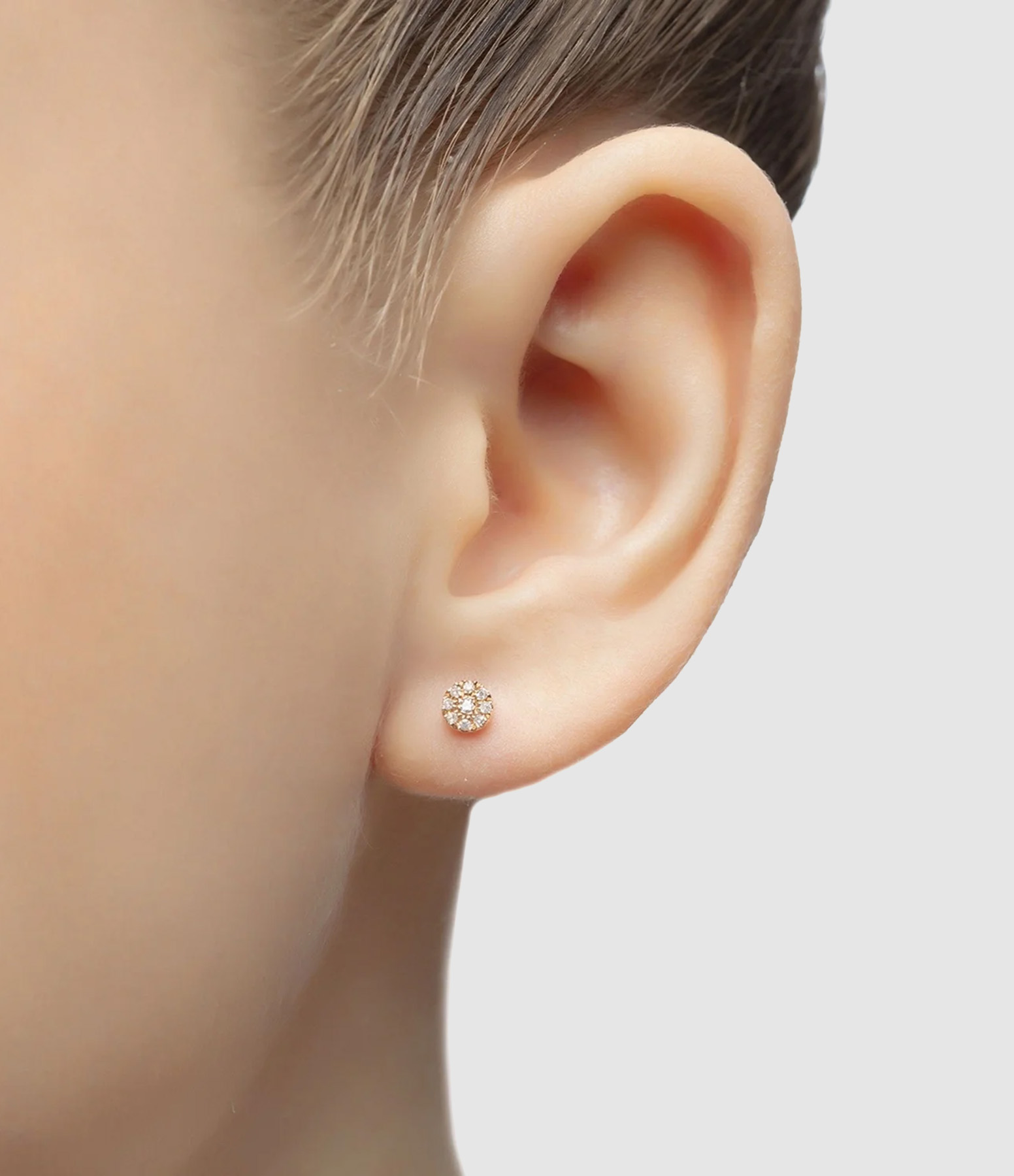 Magic Touch Earrings with Diamond Accents in Rose Gold