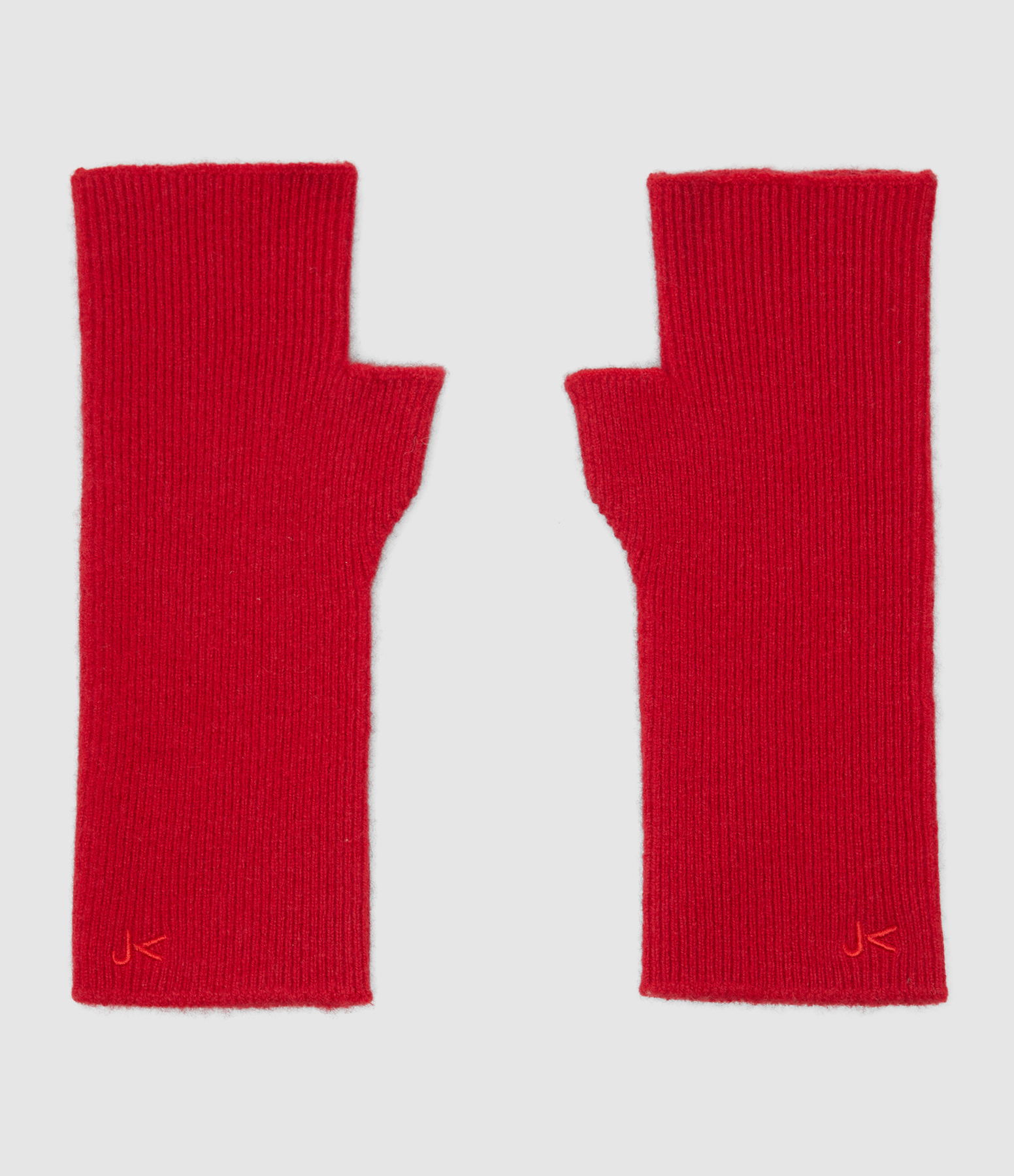 Red Cashmere Wool Knit Gloves
