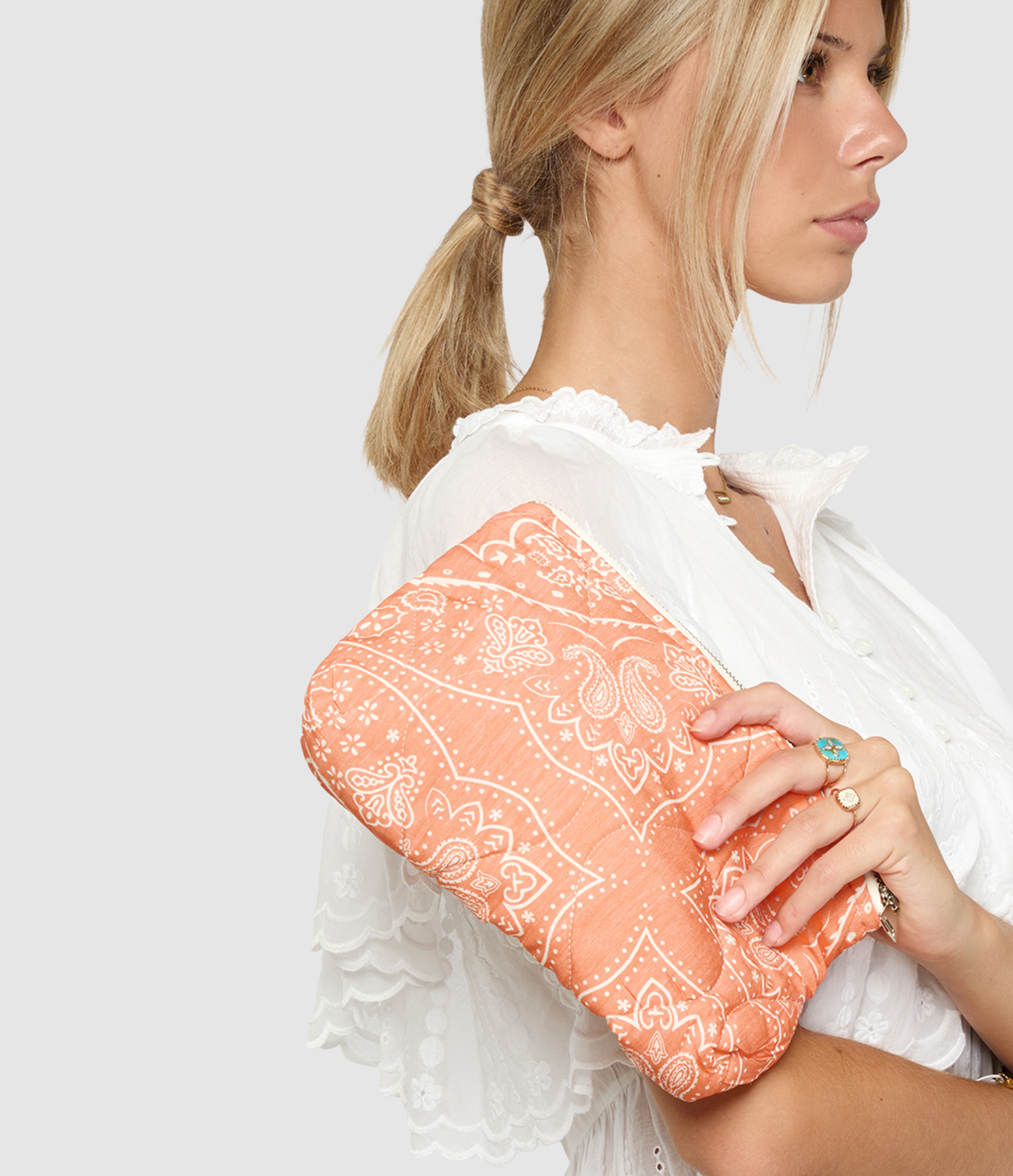 Portland 2 Orange Clutch Bag, Exclusive to Lulli