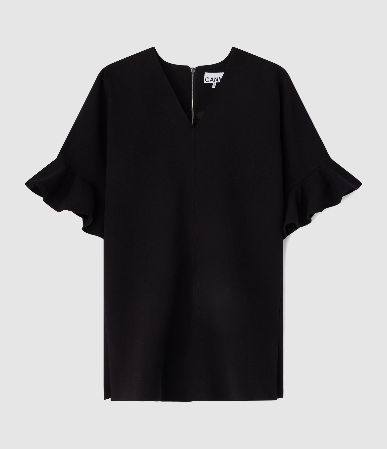 Black Boxy Bonded Crepe Dress
