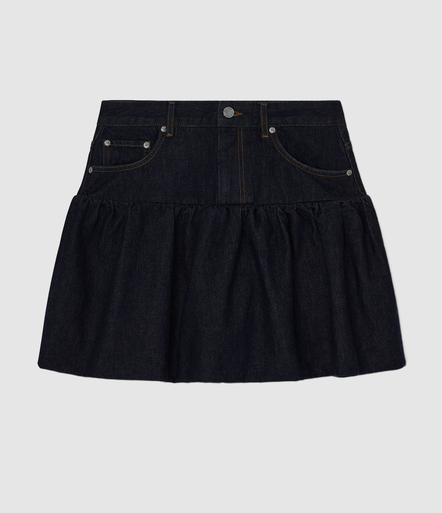 Bubble Rinse Denim Skirt