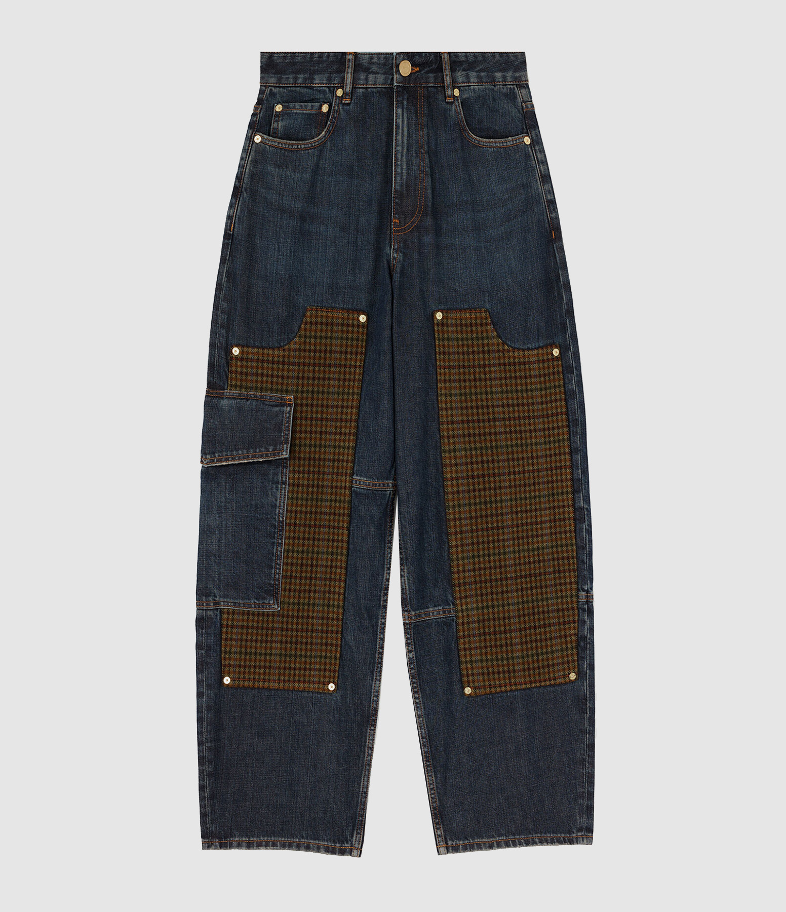 Audri Dark Blue Vintage Slub Denim Jeans