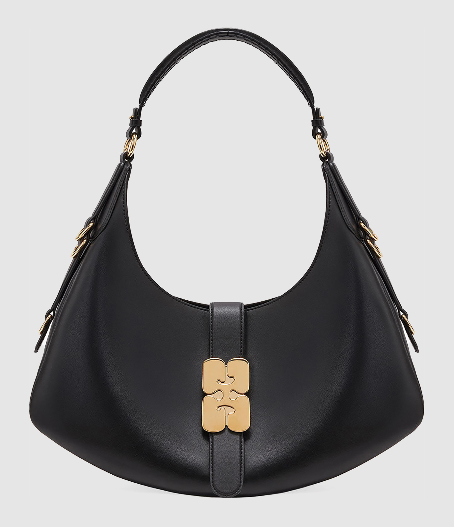 Kat Small Gold Black Handbag