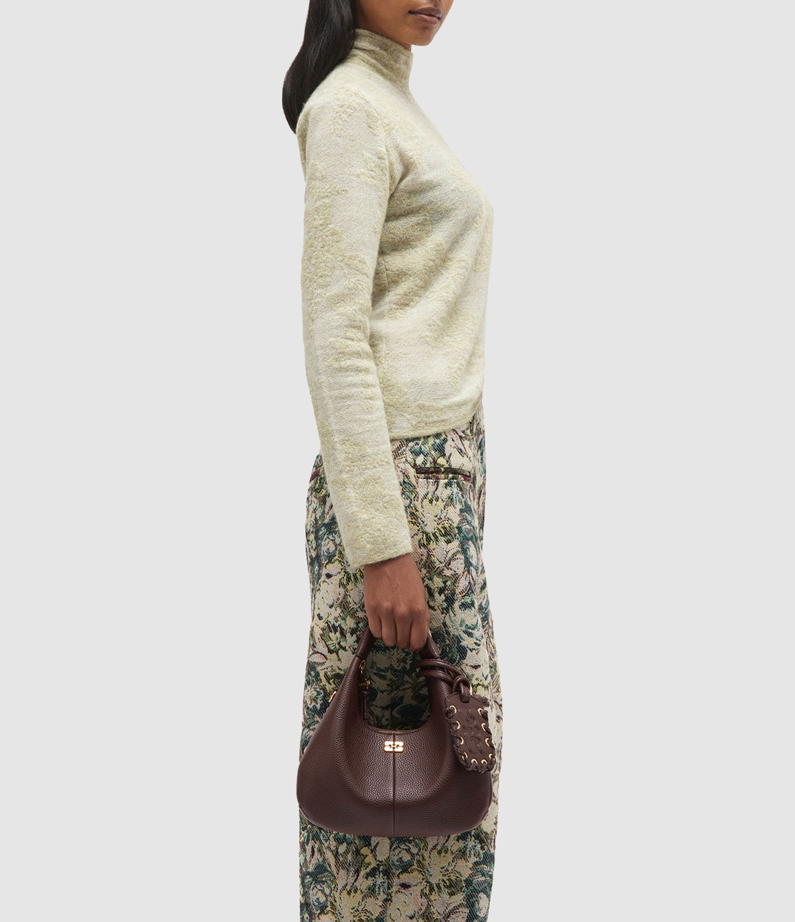 Chicory Coffee Grained Hobo Bag