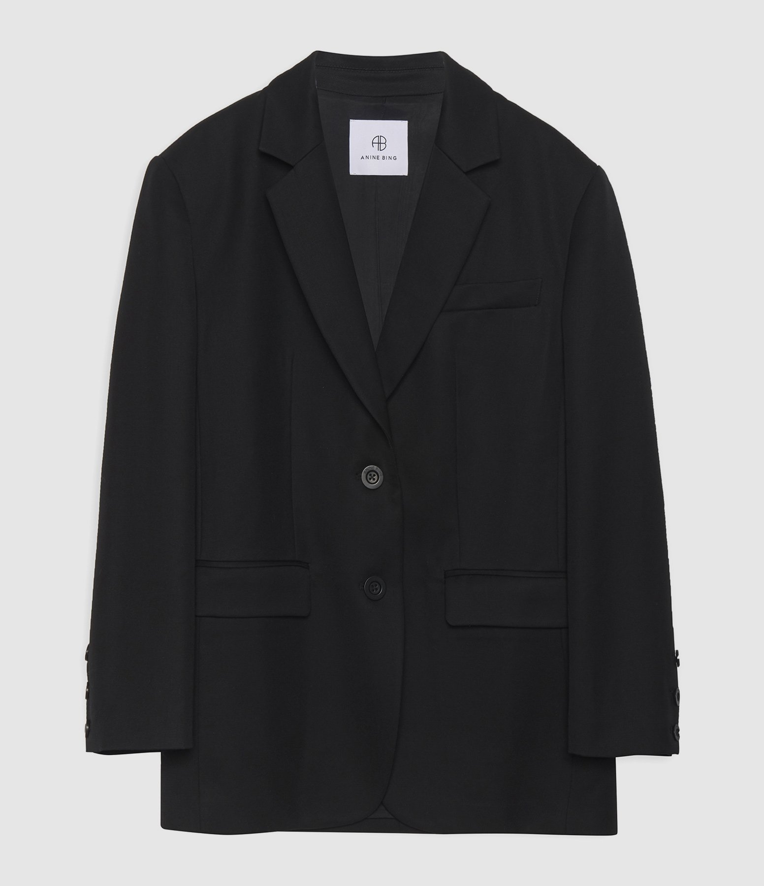 Classic Black Wool Blazer
