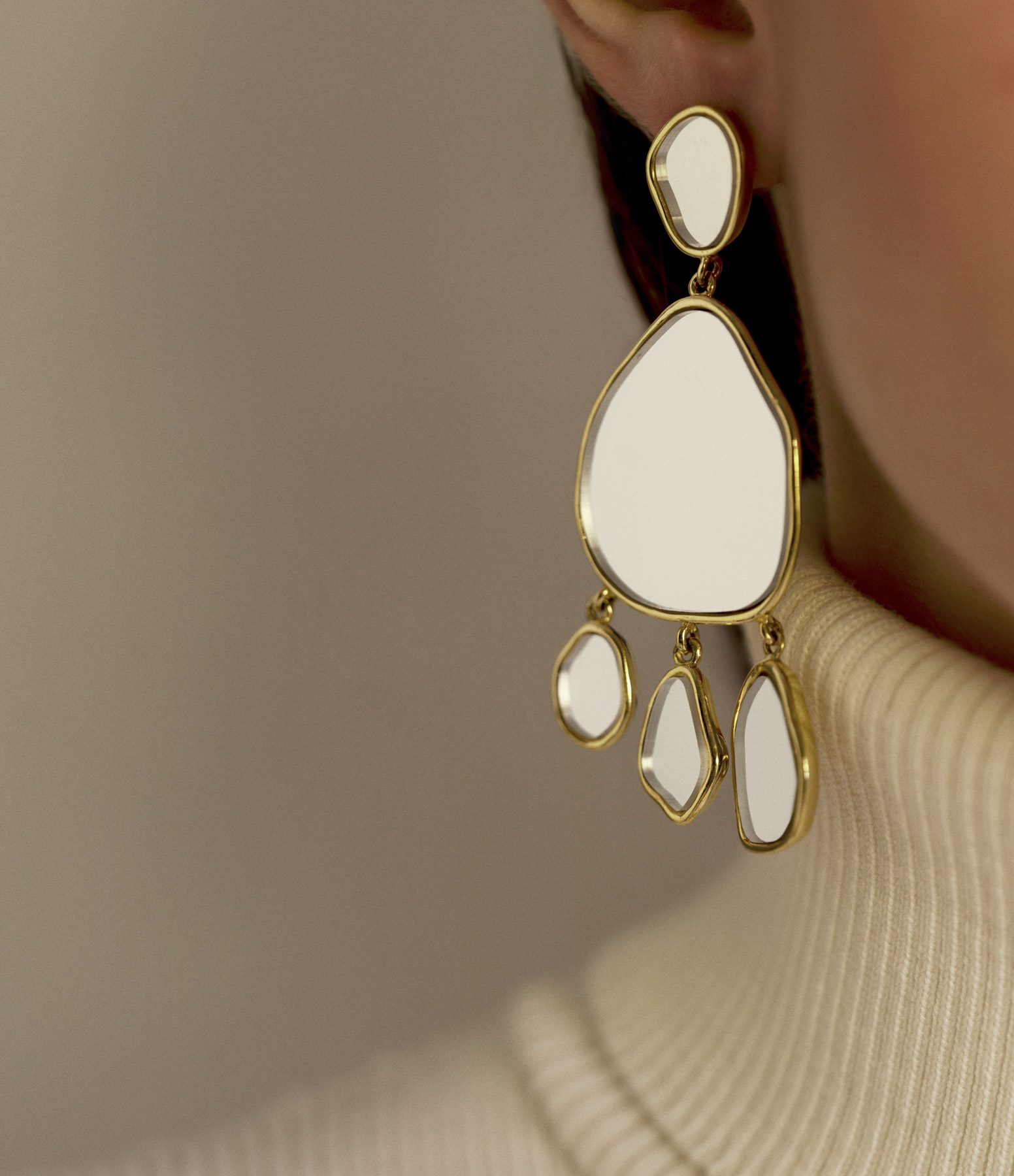 Ciottolo Mirror Earrings