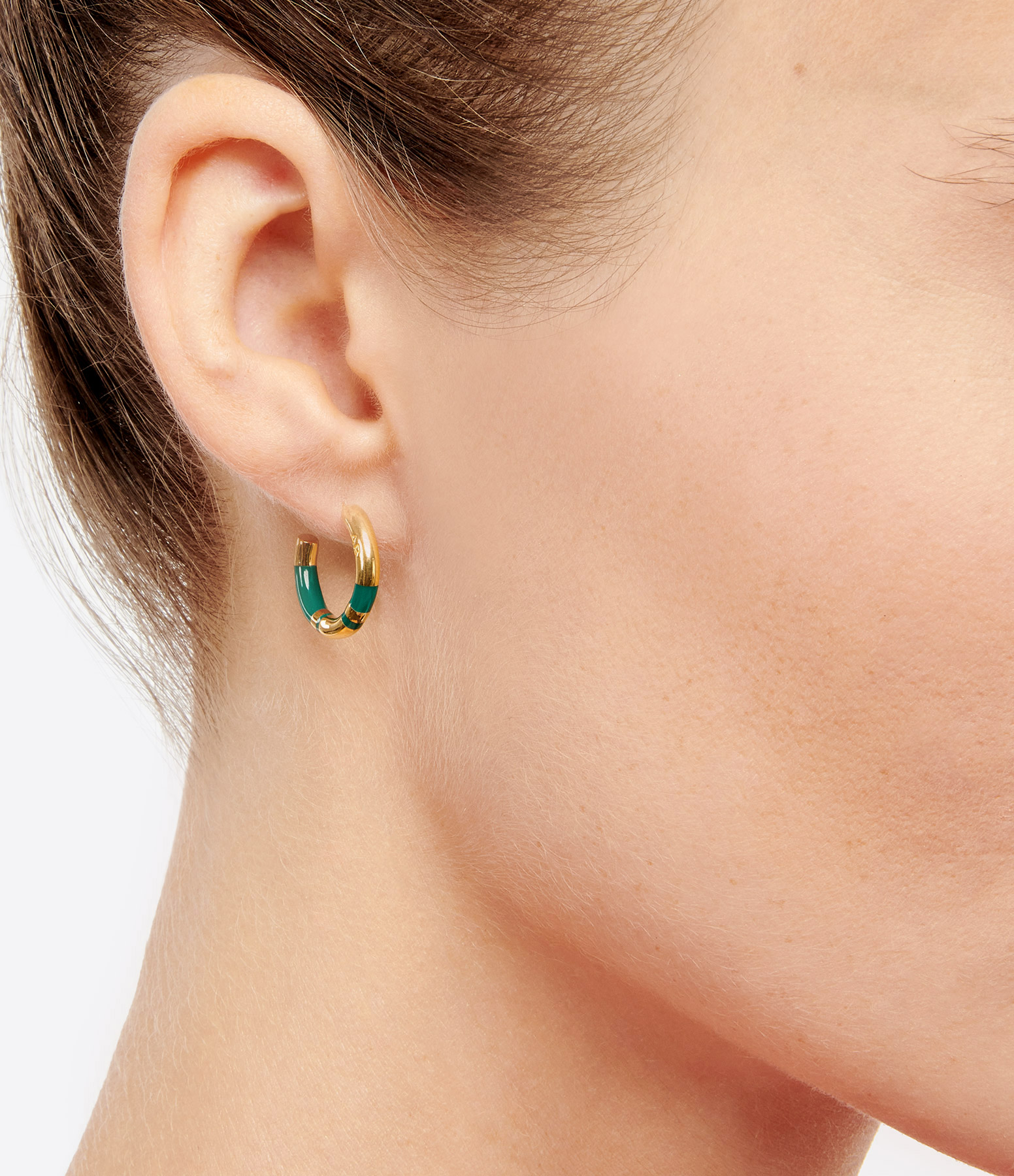 Positano PM Emerald Hoop Earrings