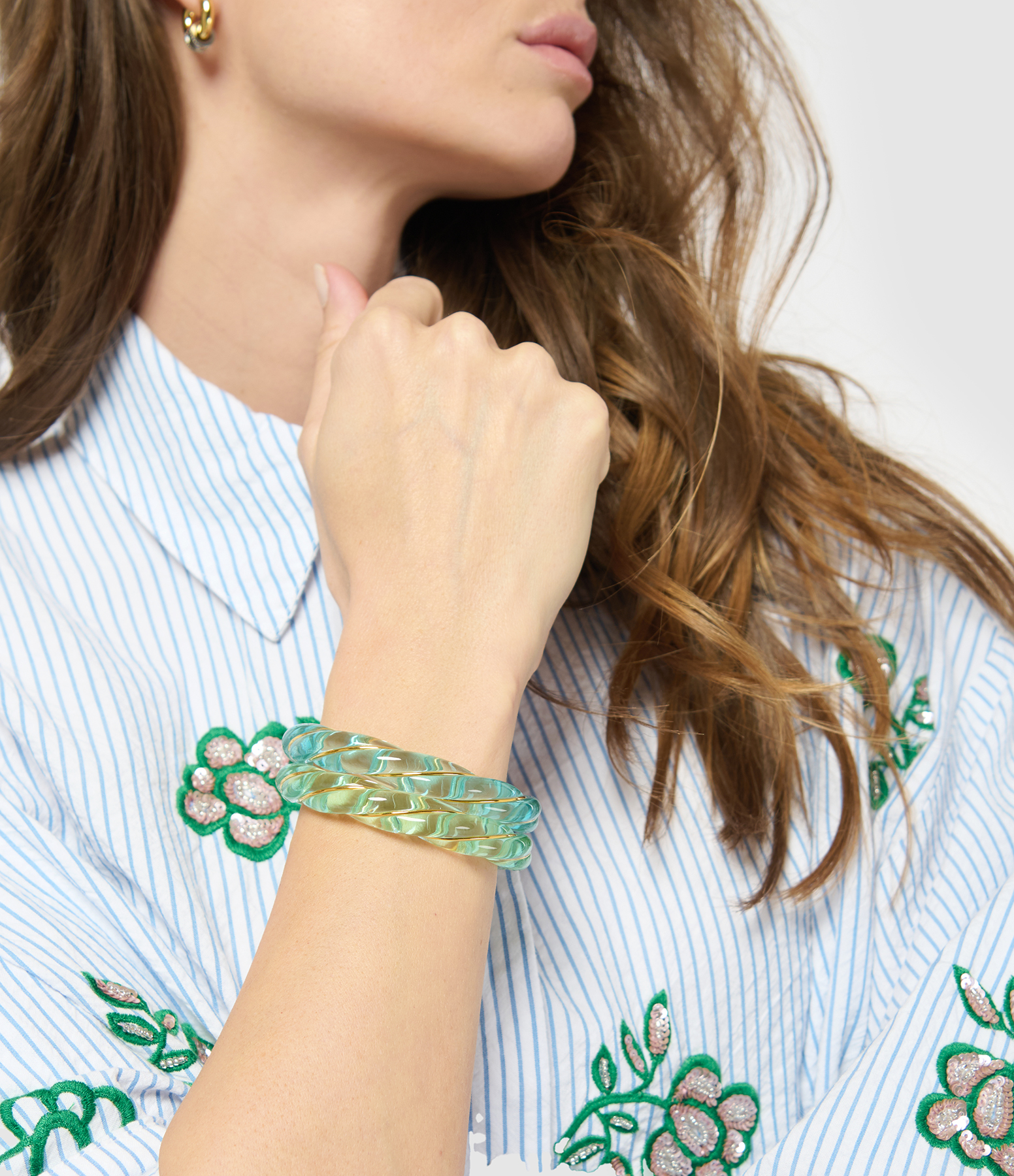 Diana Transparent Green Bracelet