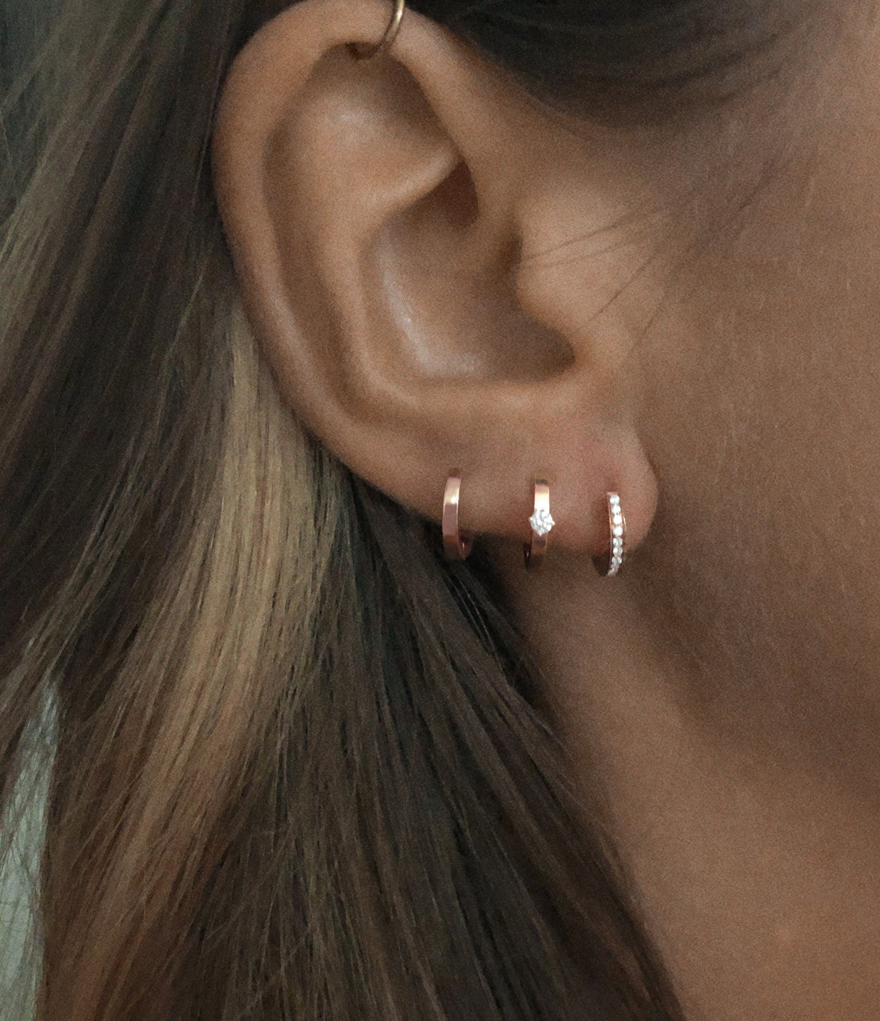 Official Creole Semi-Pavé XS Diamonds in Rose Gold (sold individually)