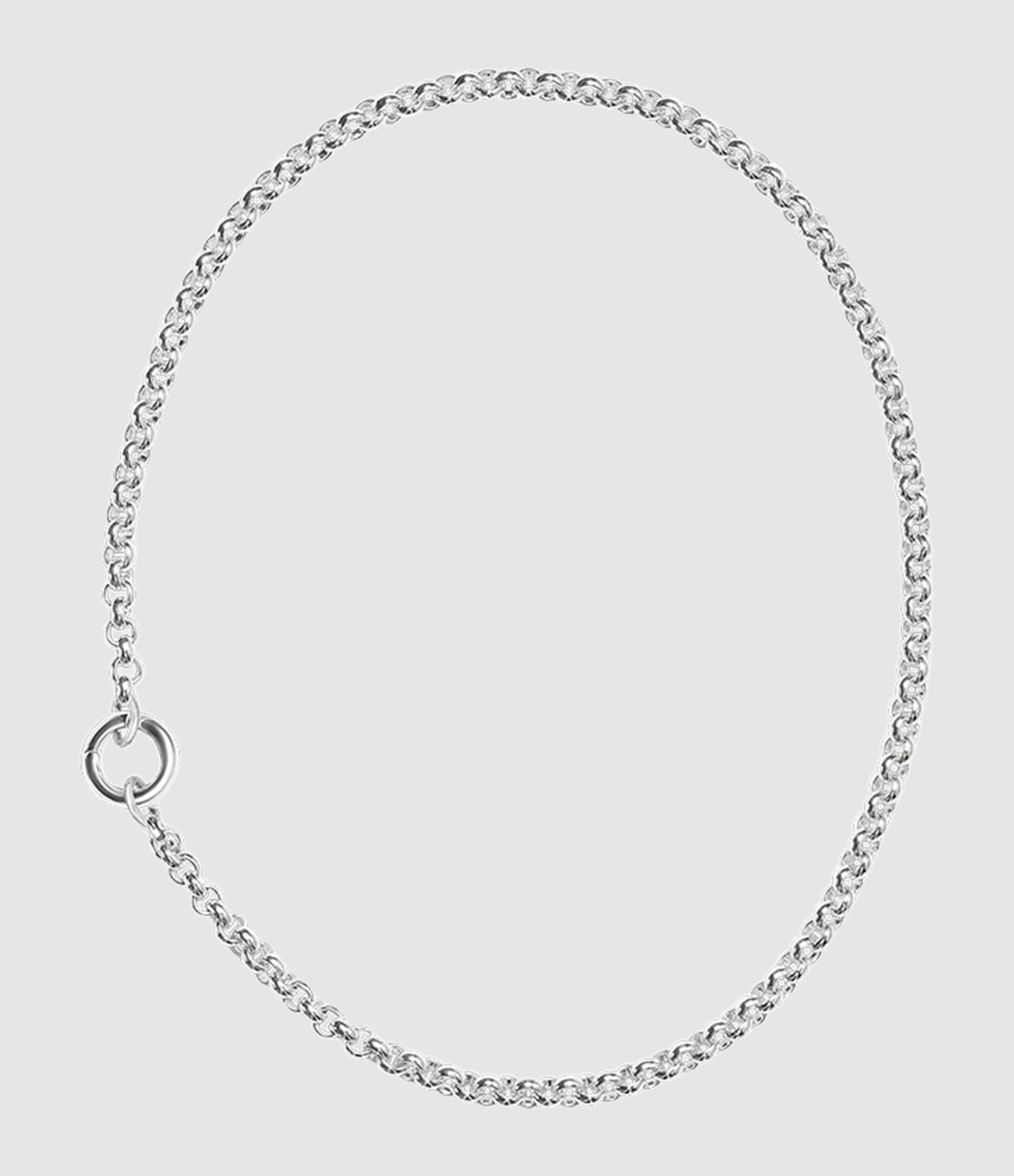 43cm Silver Rolo Chain