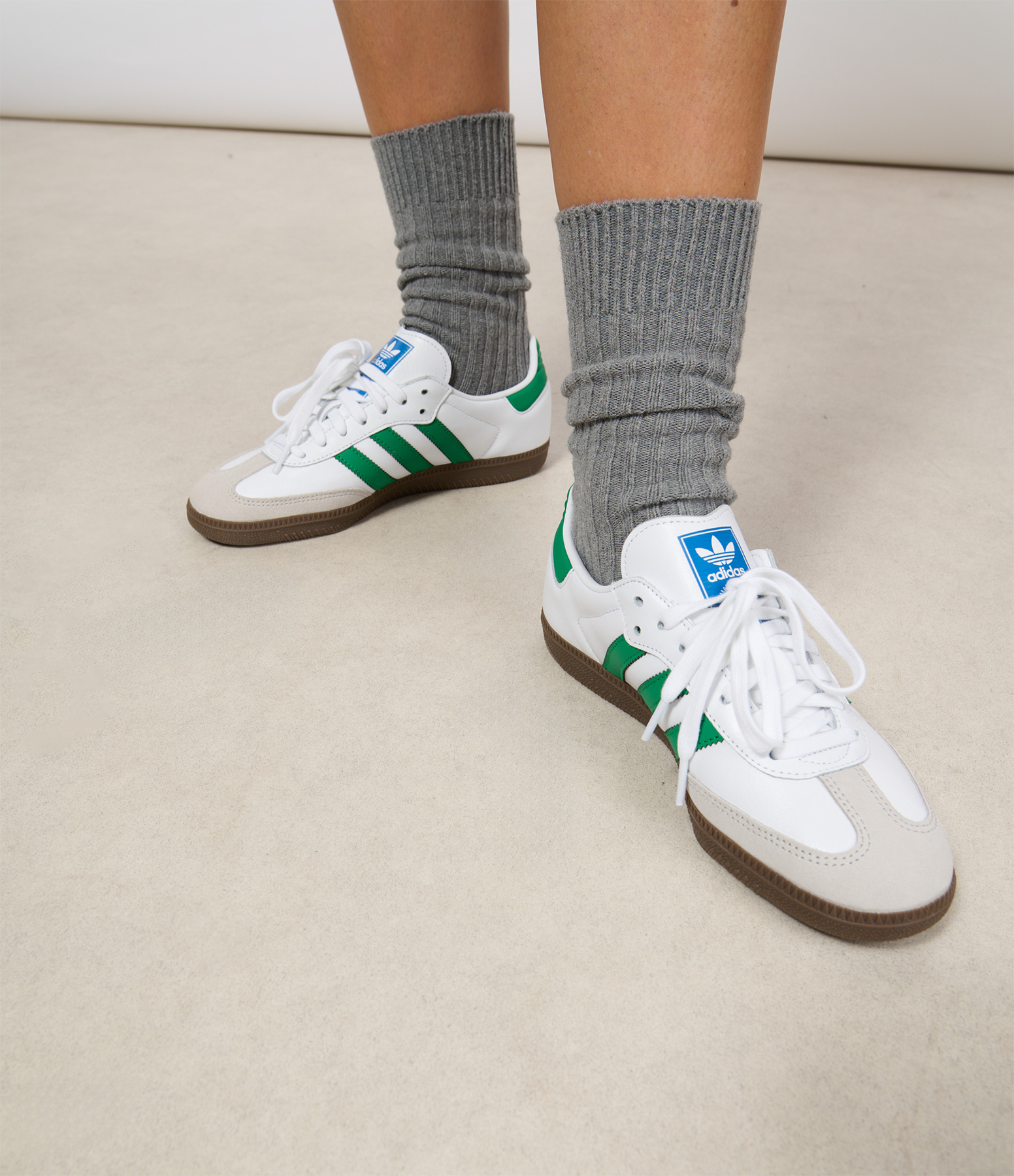 Samba OG trainers in white and green