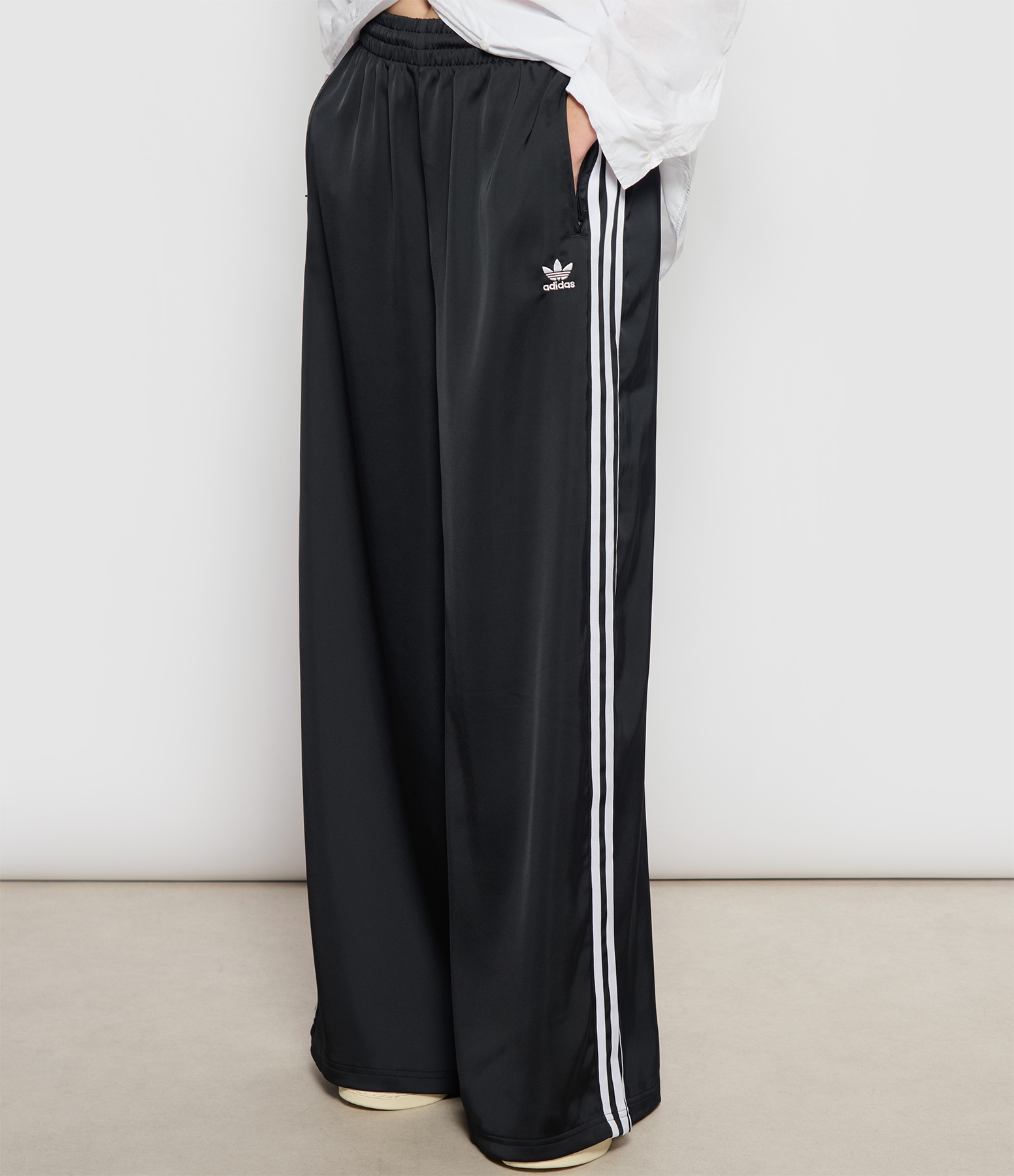 Satin Trousers Tp Wl Black