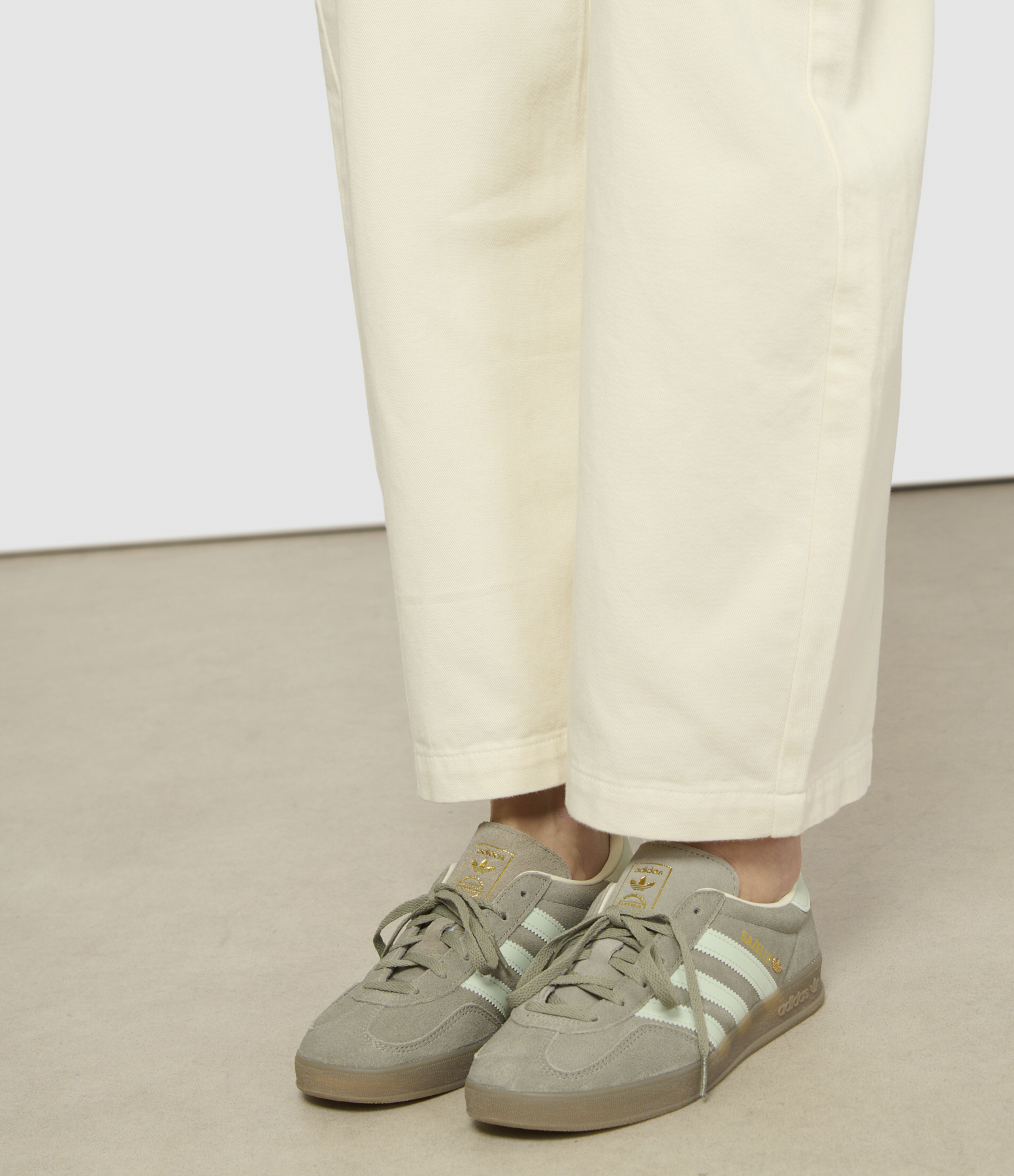 Gazelle Indoor W trainers – Silver Pebble/Linen Green/Gum5