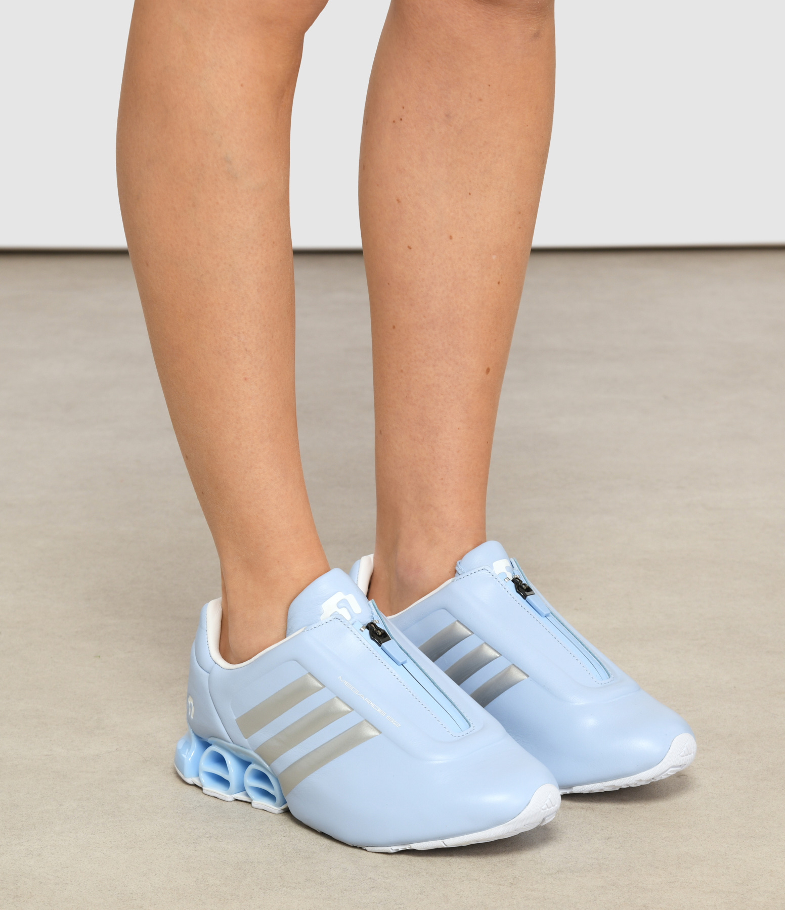 Megaride S2 trainers in Glow Blue/Silver Metallic/Ftwr White, Adidas x Miaou collaboration