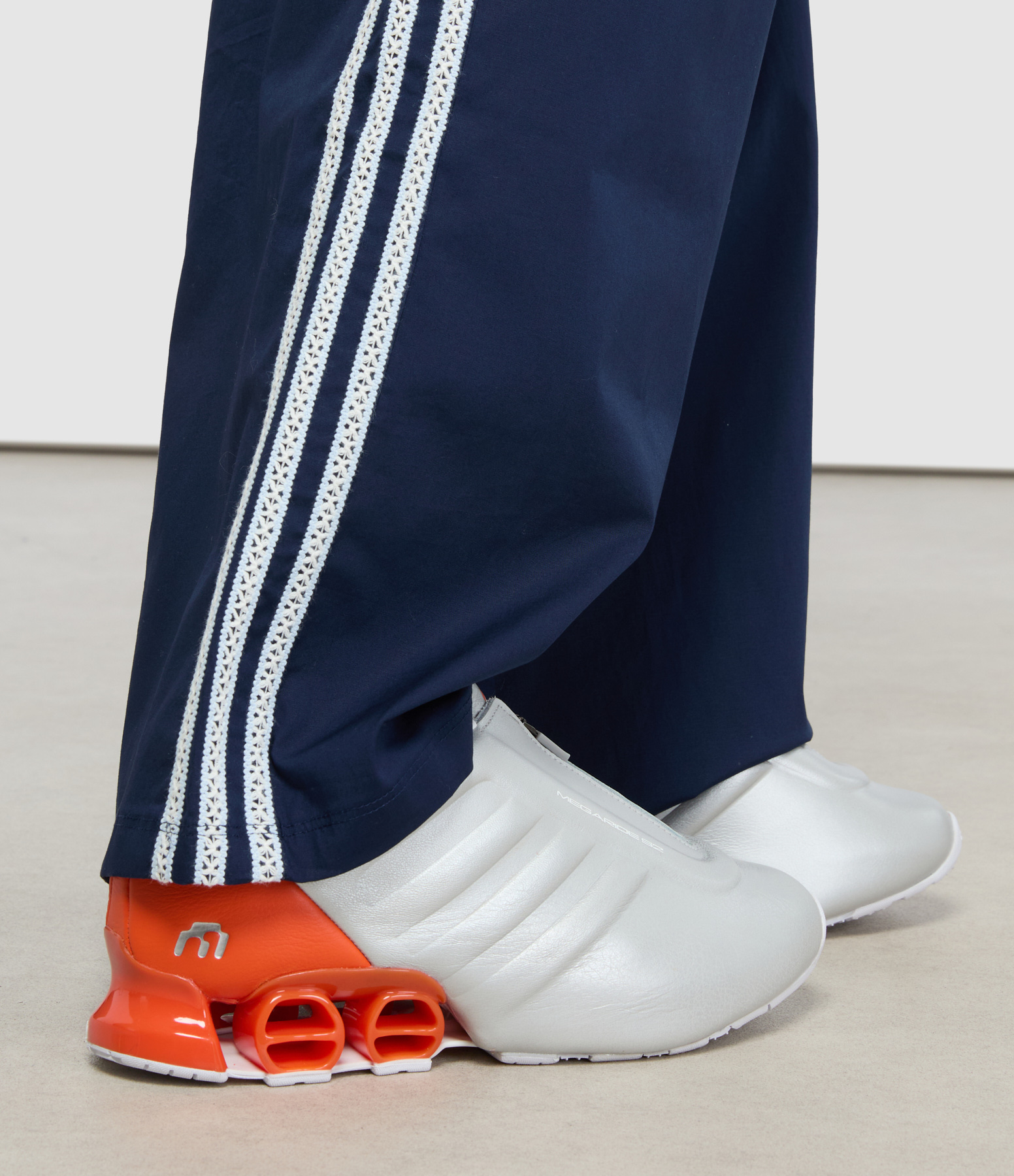 Megaride S2 trainers in Silver Met./Power Blue/Semi Impact Orange, Adidas x Miaou collaboration